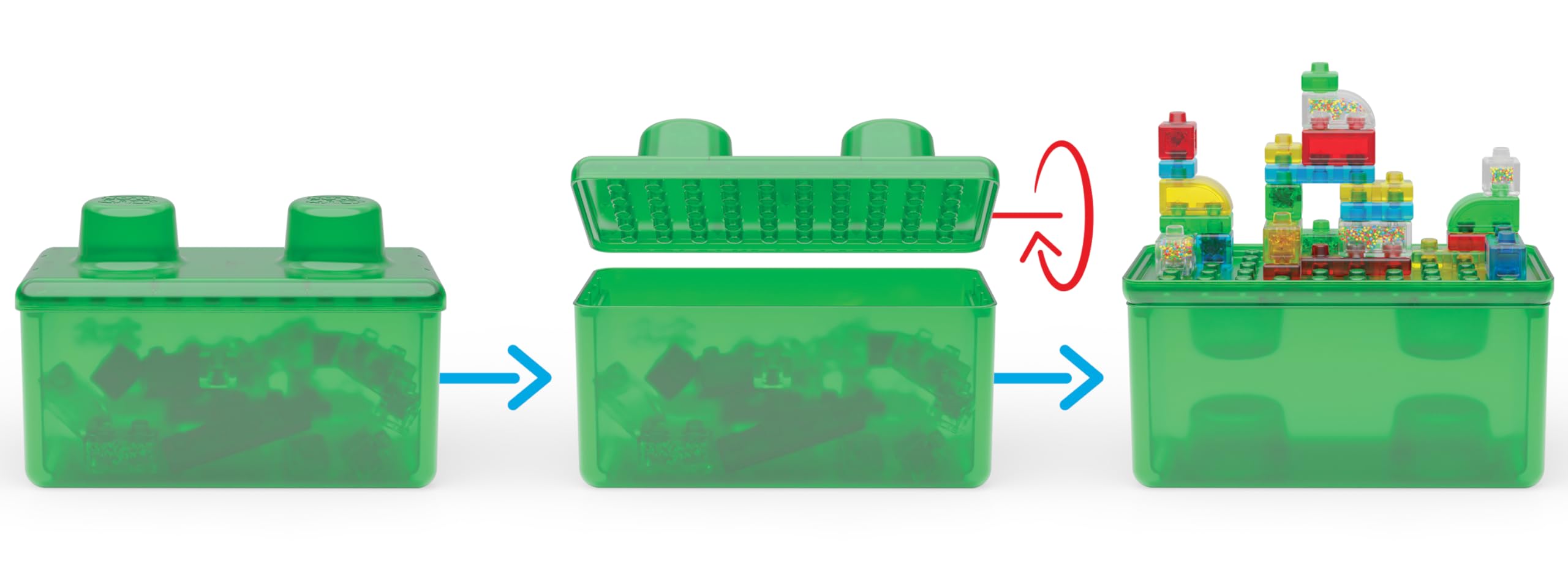 Foto 6 | Bloques De Construcción Goliath Jelly Blox Stash 'n Stack Con 30 Bloques - Venta Internacional.