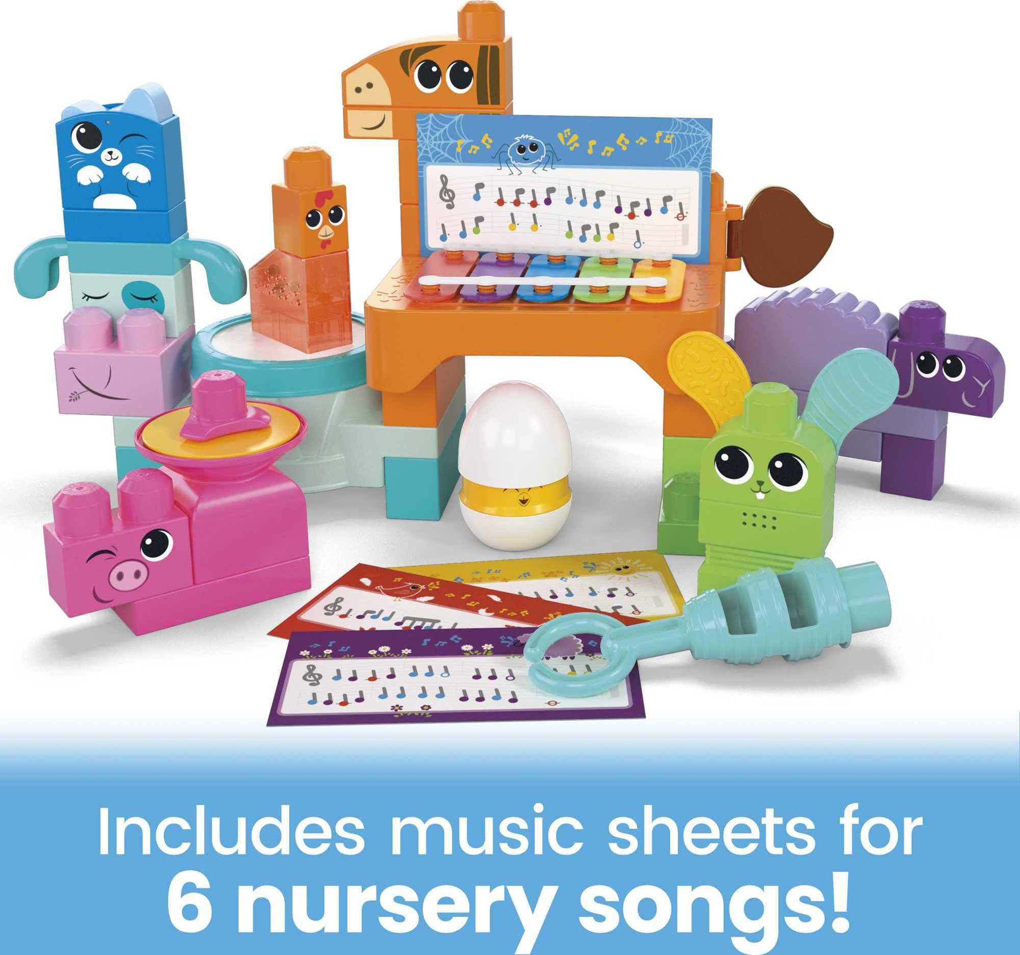 Foto 6 | Set De Juguetes Building Blocks Mega Bloks Fisher-price Musical Farm - Venta Internacional.