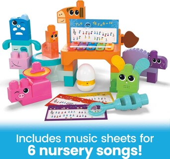 Foto 6 | Set De Juguetes Building Blocks Mega Bloks Fisher-price Musical Farm - Venta Internacional.