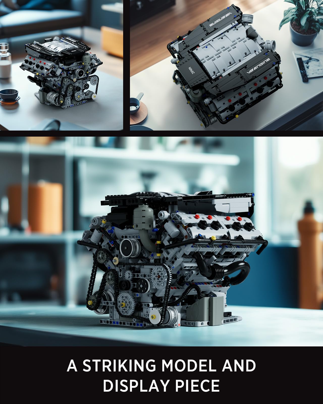 Foto 5 | Set De Construcción Con Motor Nifeliz V8 Modelo 2725 Piezas Para Adultos - Venta Internacional.