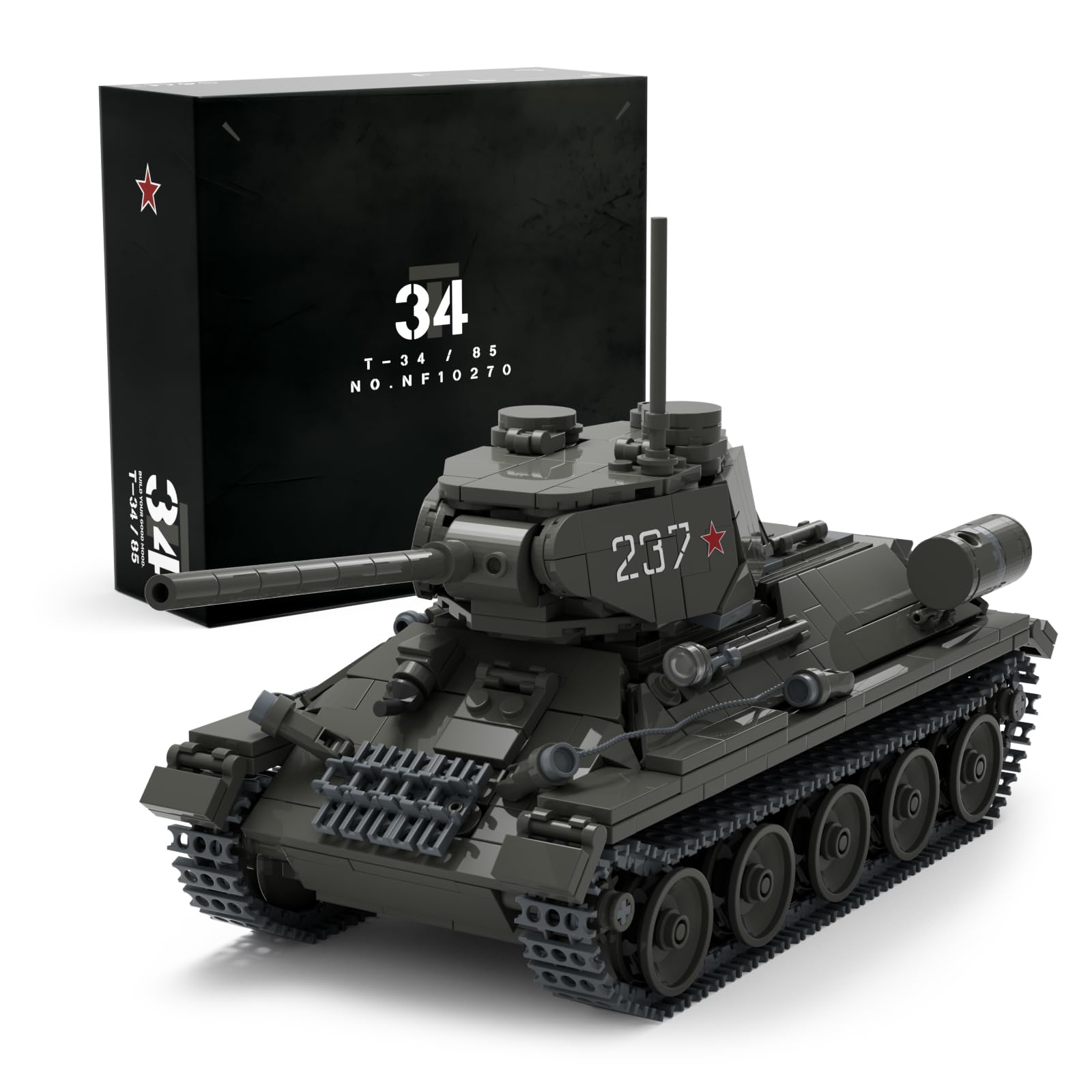 Set De Construcción Nifeliz T34/85 Tank Ww2 Military 818 Piezas Nf10270 - Venta Internacional.