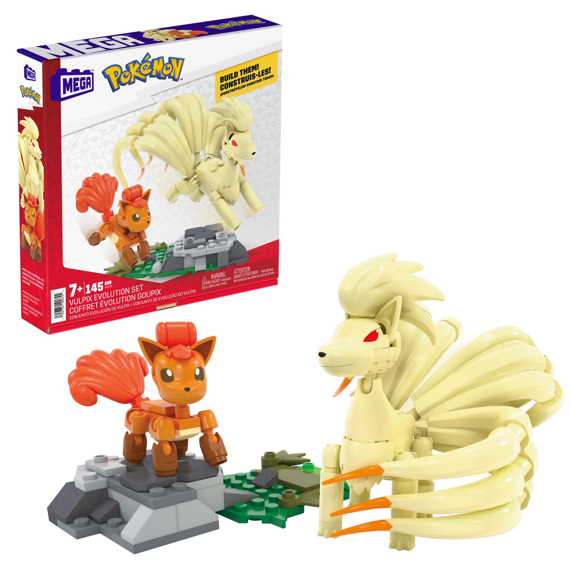 Foto 1 | Set De Construcción Mega Pokémon Vulpix Evolution Con 2 Figuras, 145 Piezas - Venta Internacional.