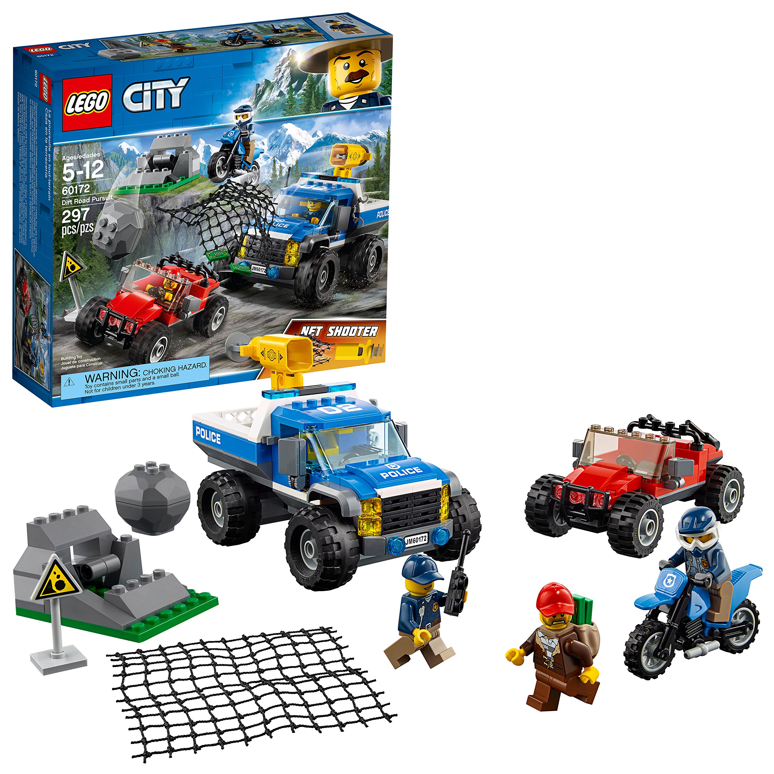 Kit De Construcción Lego City Dirt Road Pursuit 60172 (297 Piezas) - Venta Internacional.