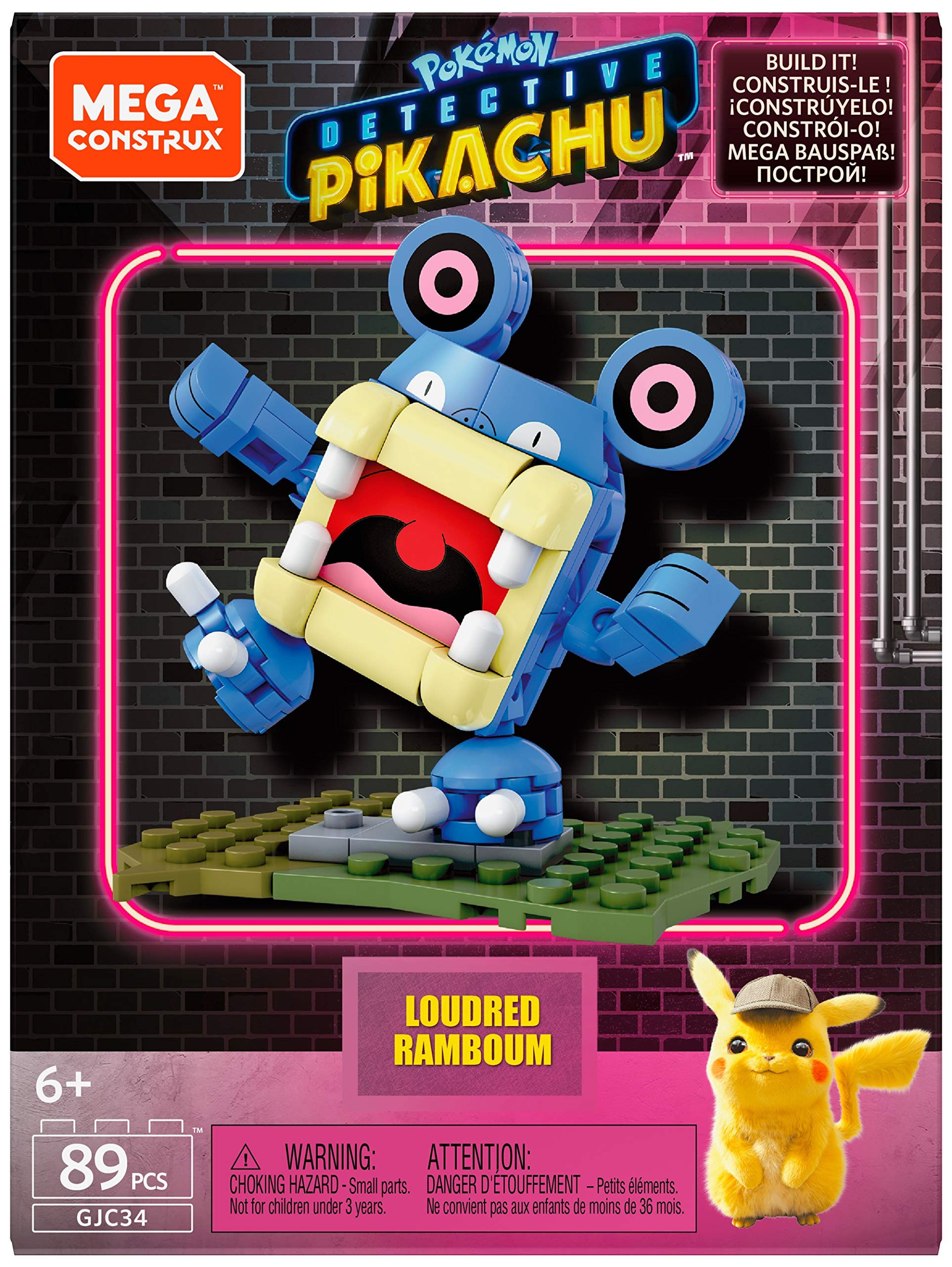 Foto 3 pulgar | Juguete De Construcción Mega Construx Pokémon Detective Pikachu Loudred - Venta Internacional.