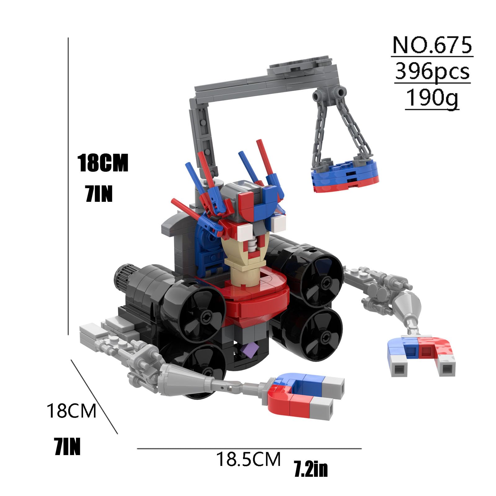 Foto 3 pulgar | Juego De Terror Building Blocks Toy Skibidi Toilet Man 396 Piezas - Venta Internacional.