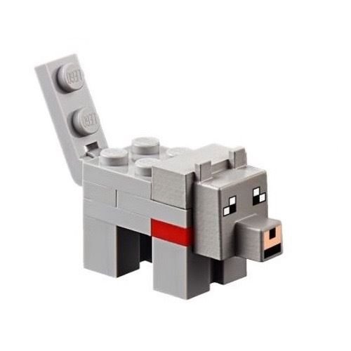 Foto 2 pulgar | Minifigura Lego Minecraft Con Forma De Lobo, Animal Gris, 2,5 Cm De Altura - Venta Internacional.