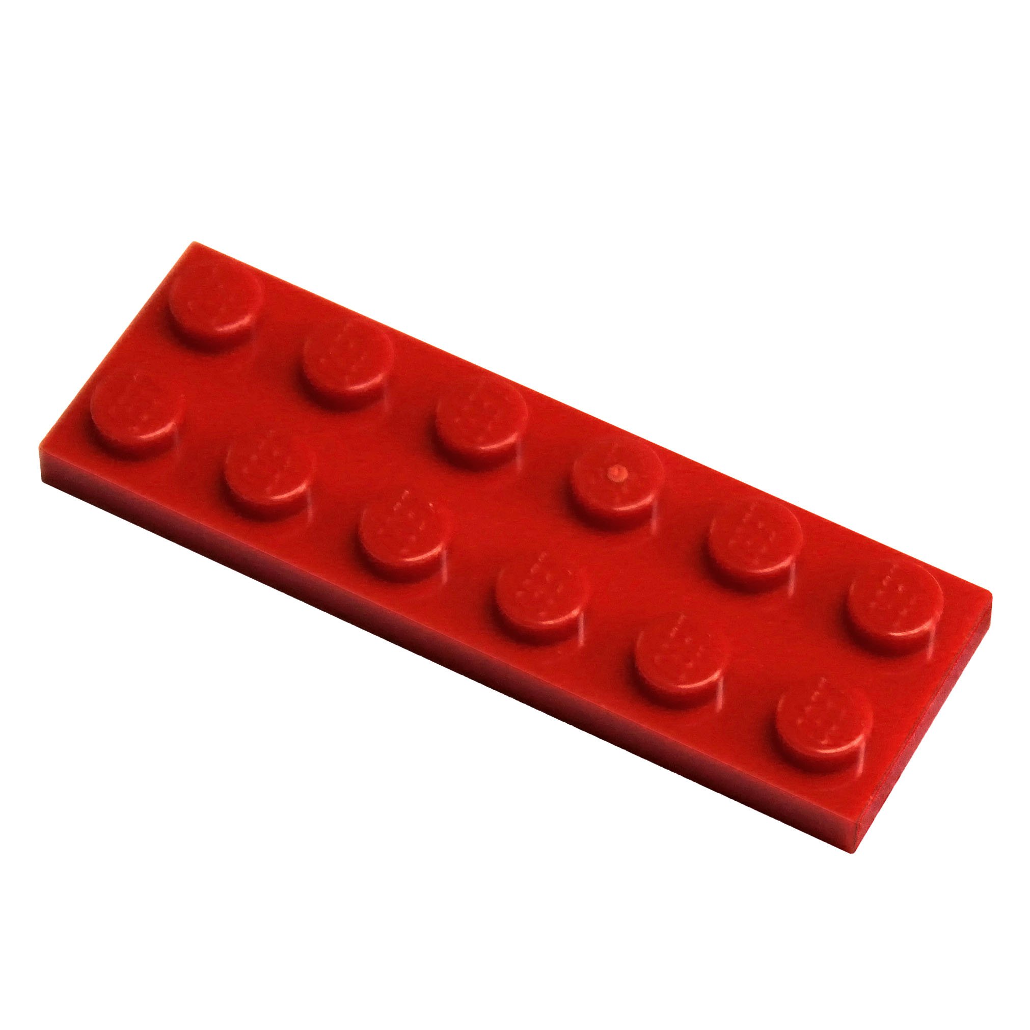 Lego Parts And Pieces - Plato (2 X 6 Unidades, 100 Unidades), Color Rojo Brillante - Venta Internacional.