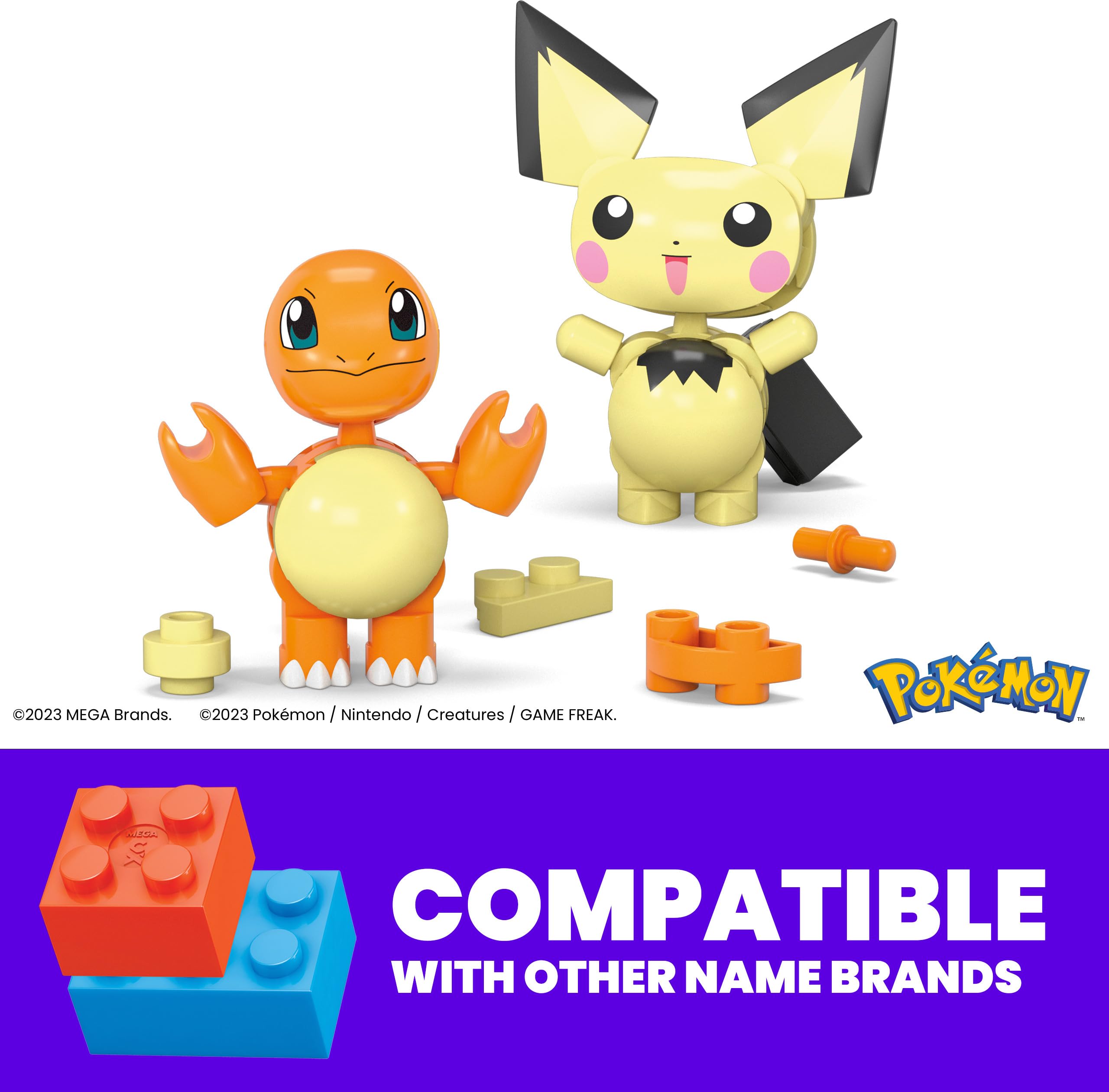 Foto 3 pulgar | Set De Juguetes De Construcción Mega Pokémon Pichu & Charmander Con 40 Piezas - Venta Internacional.
