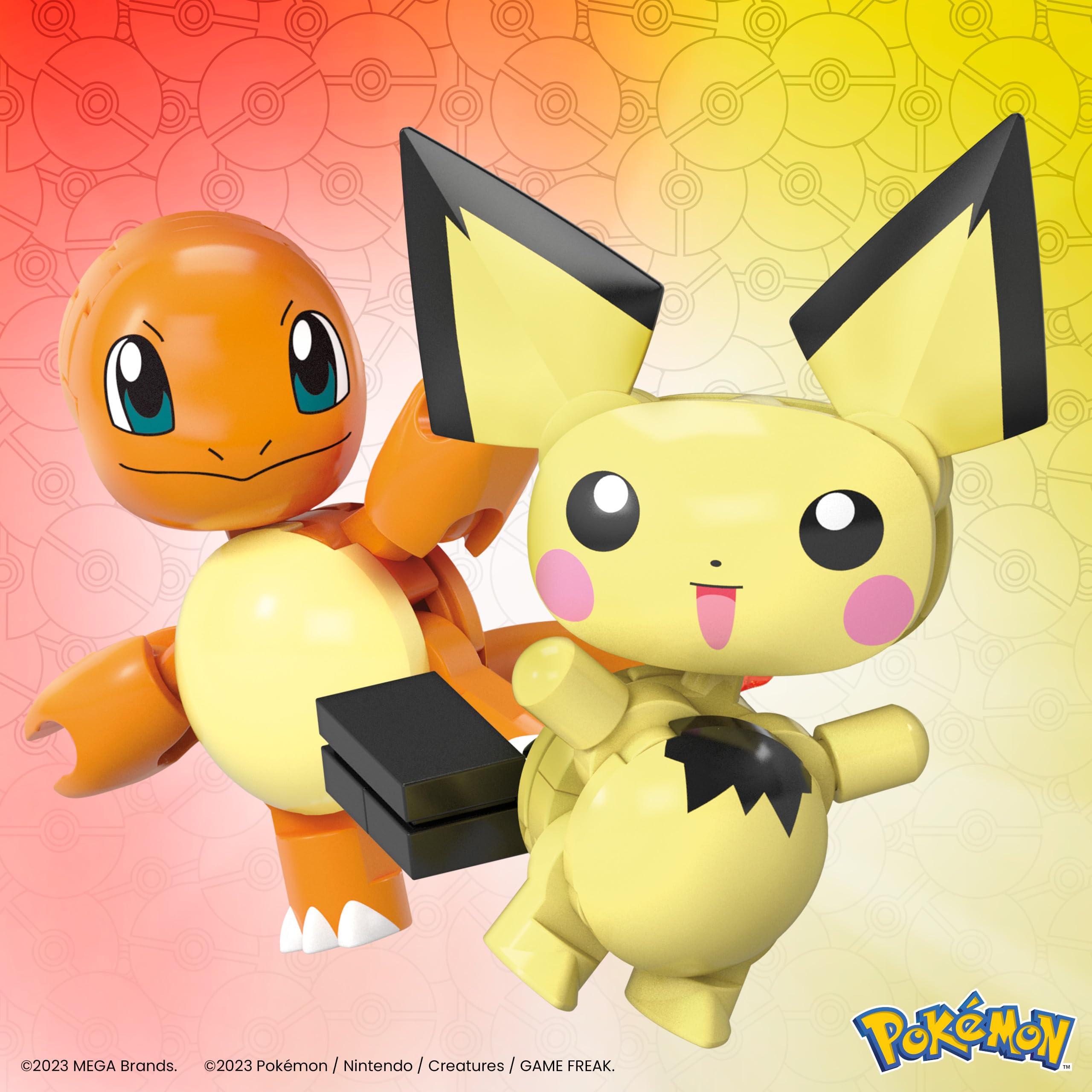 Foto 4 | Set De Juguetes De Construcción Mega Pokémon Pichu & Charmander Con 40 Piezas - Venta Internacional.