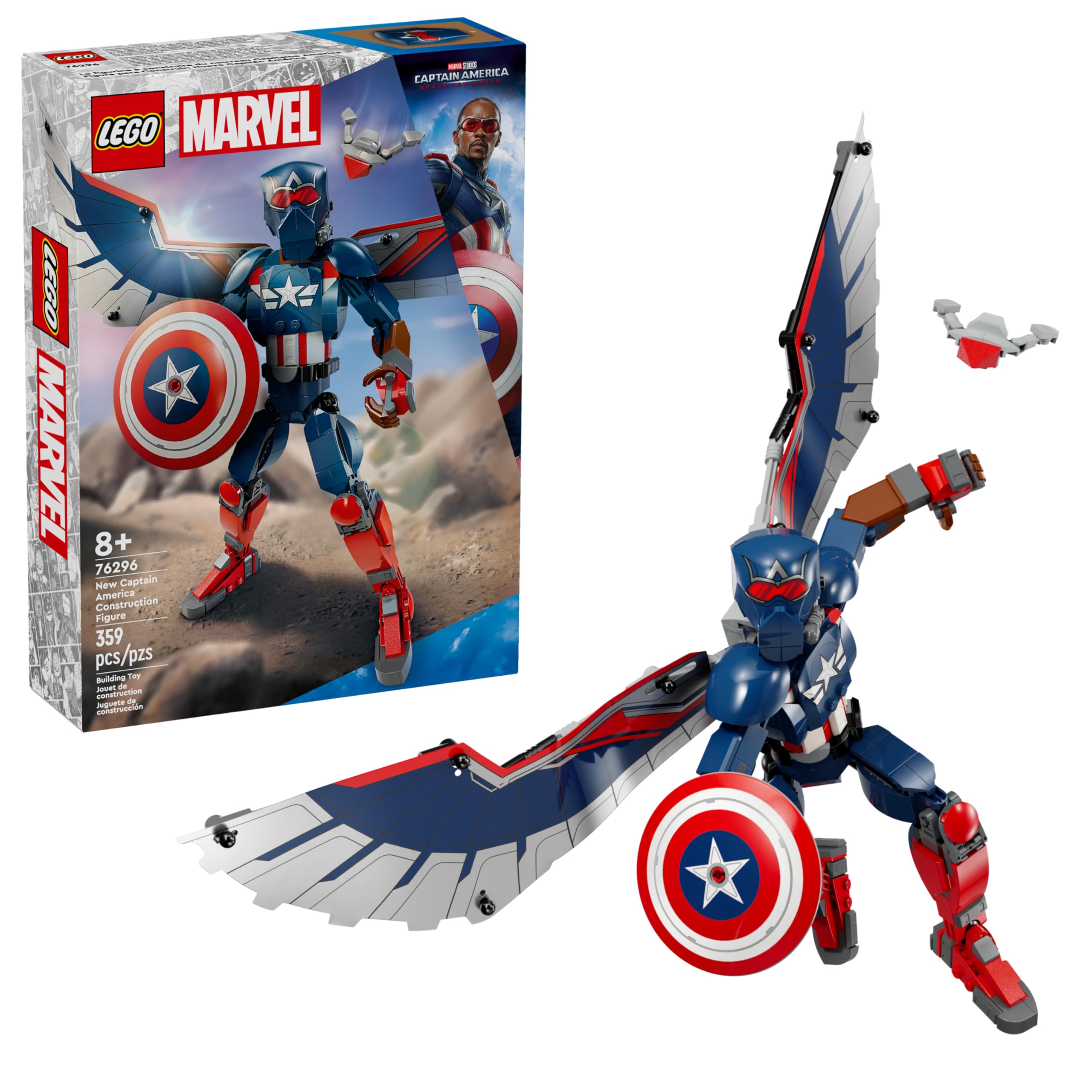 Figura De Construcción Lego Marvel New Captain America 76296 - Venta Internacional.