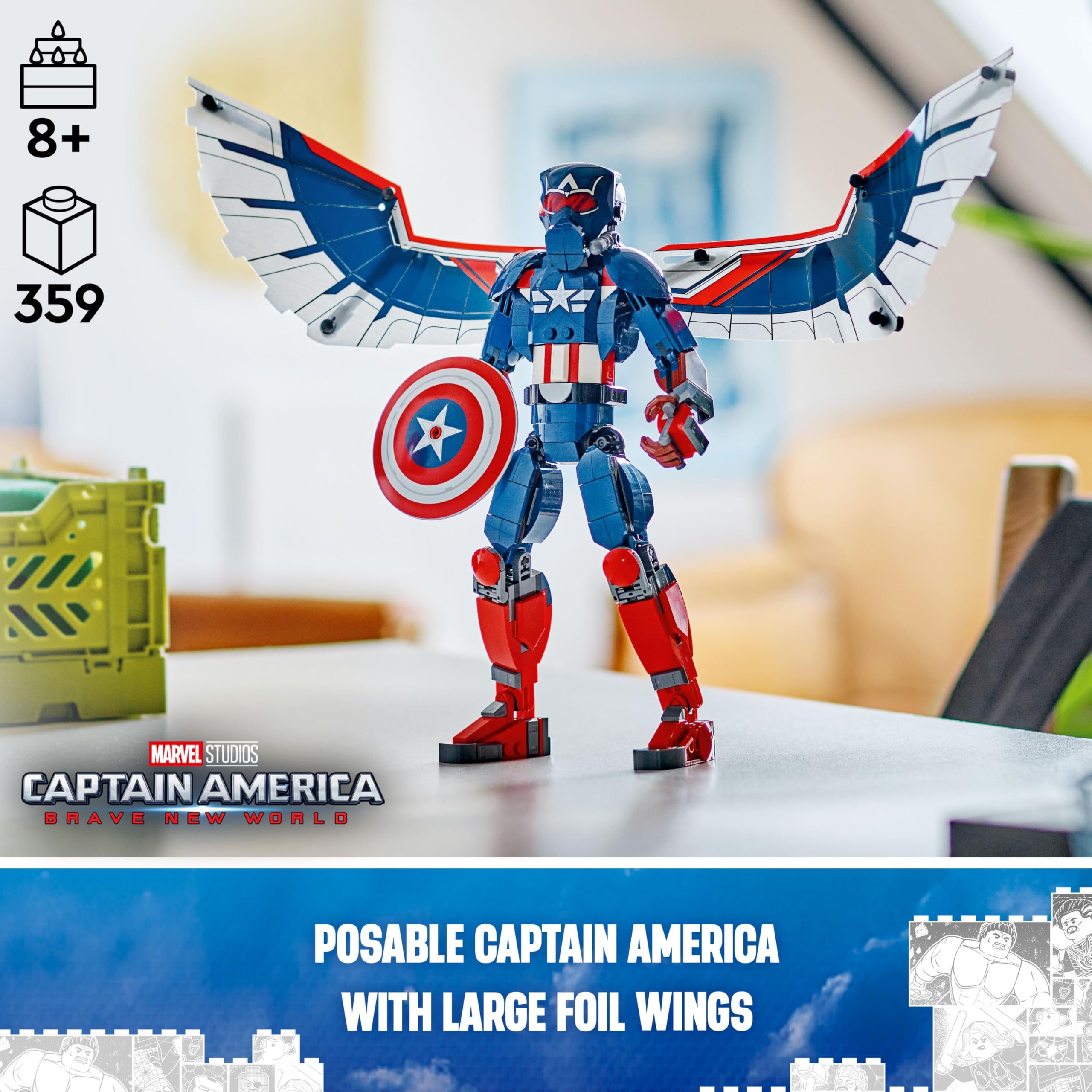 Foto 3 pulgar | Figura De Construcción Lego Marvel New Captain America 76296 - Venta Internacional.