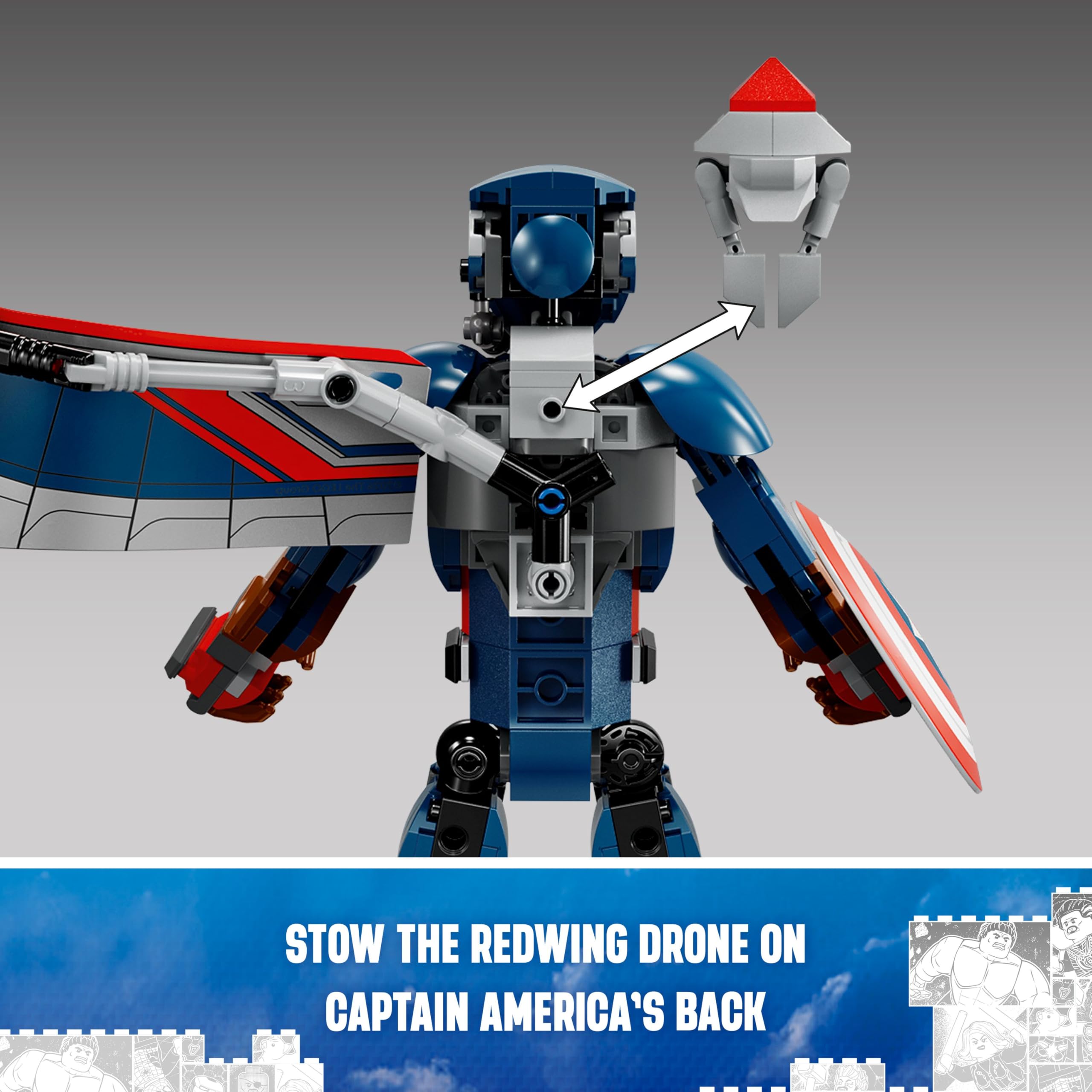 Foto 6 pulgar | Figura De Construcción Lego Marvel New Captain America 76296 - Venta Internacional.
