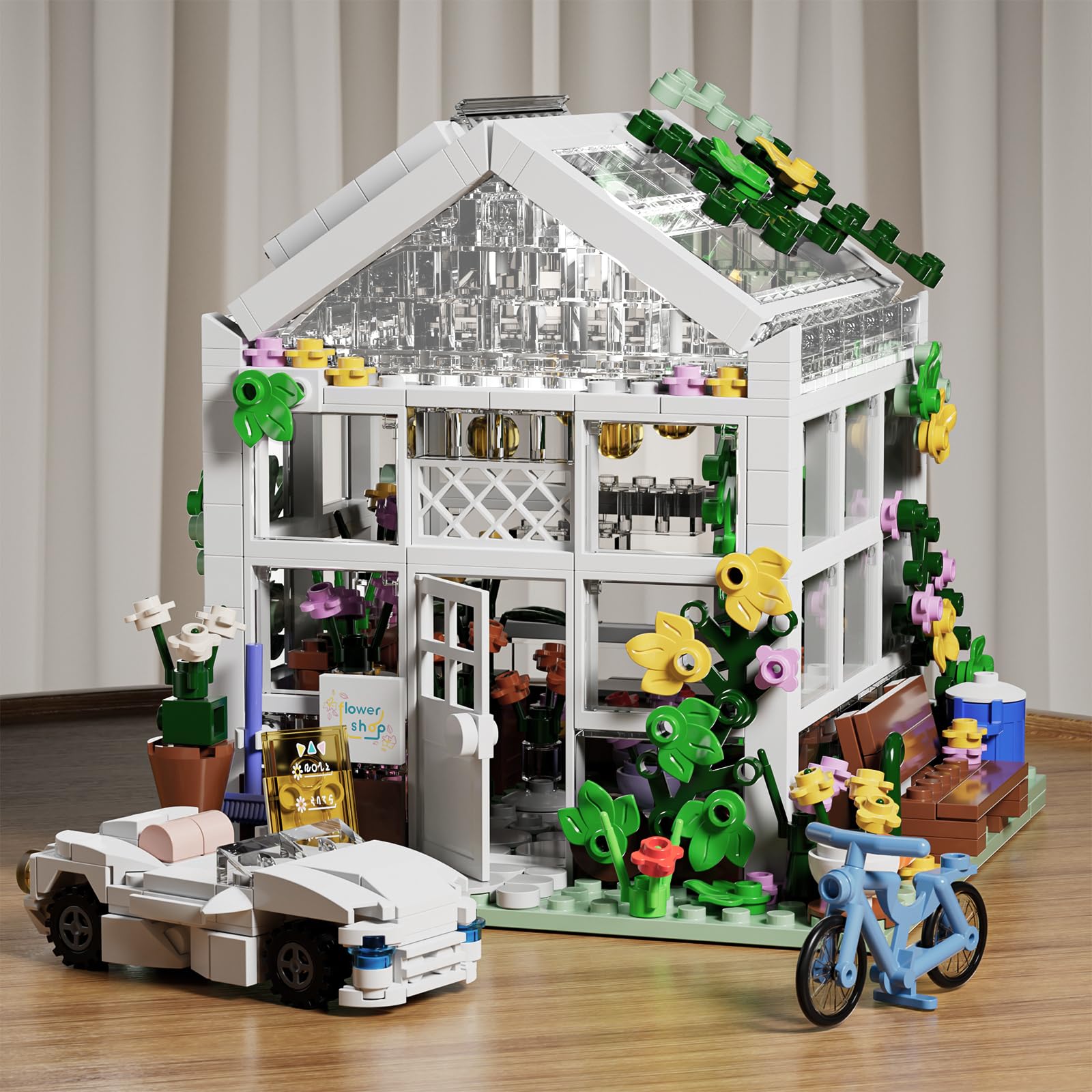 Foto 3 pulgar | Set De Construcción Qlt White Flowers House Compatible Con Lego 639 Piezas - Venta Internacional.
