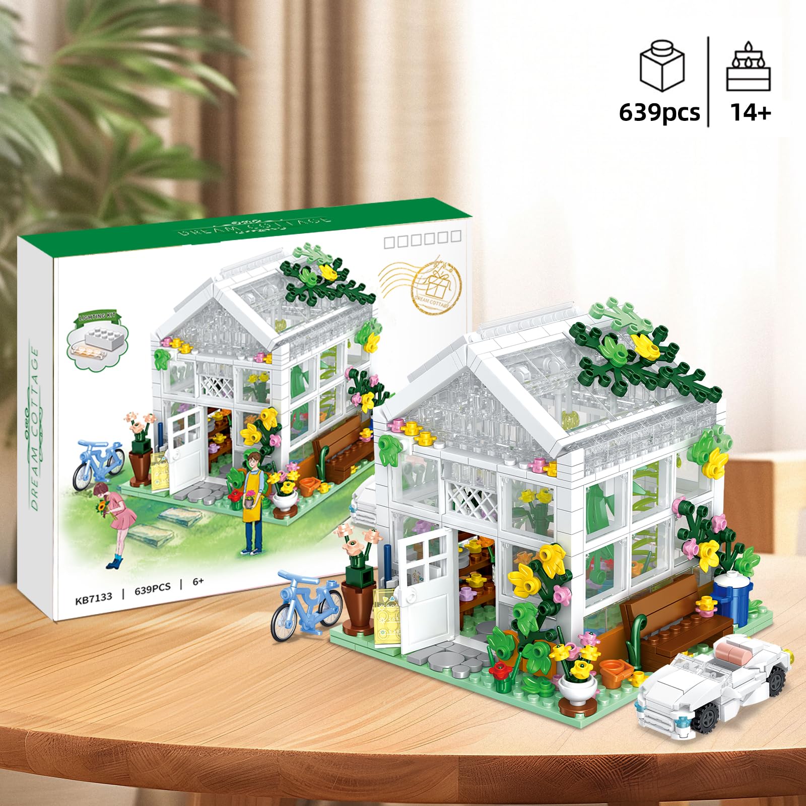 Foto 4 pulgar | Set De Construcción Qlt White Flowers House Compatible Con Lego 639 Piezas - Venta Internacional.