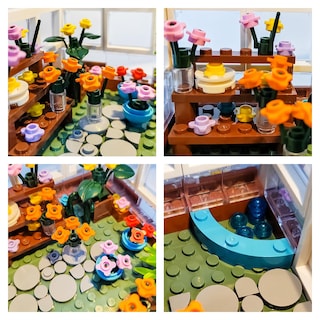 Foto 4 | Set De Construcción Qlt White Flowers House Compatible Con Lego 639 Piezas - Venta Internacional.