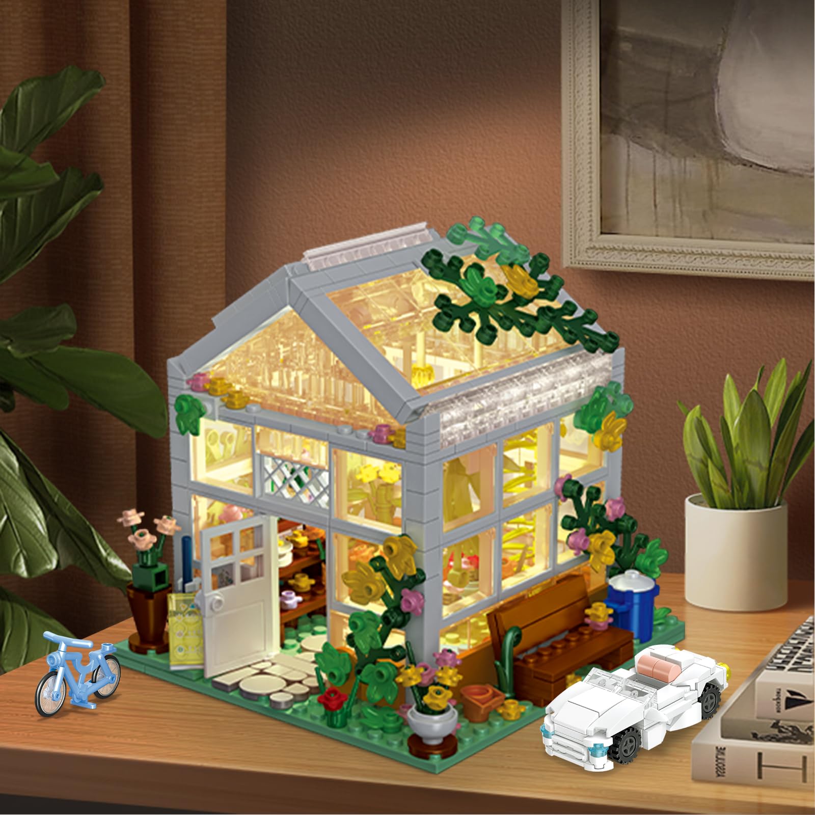 Foto 7 pulgar | Set De Construcción Qlt White Flowers House Compatible Con Lego 639 Piezas - Venta Internacional.