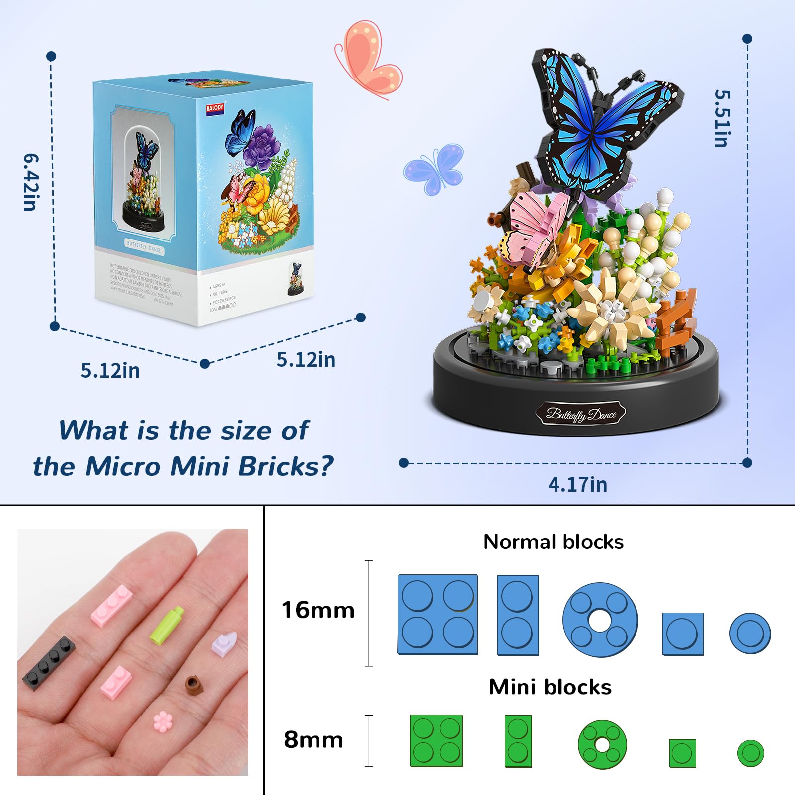 Foto 7 pulgar | Kit De Construcción Qlt Qiaoletong, Ramo De Flores, 530 Unidades Con Animales - Venta Internacional.