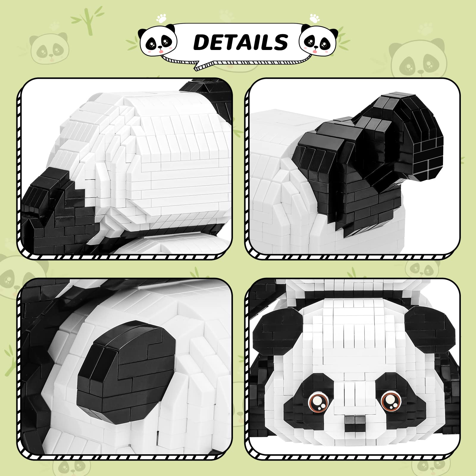 Foto 4 pulgar | Juego De Bloques De Construcción Qlt Qiaoletong Cute Panda 1325 Piezas - Venta Internacional.