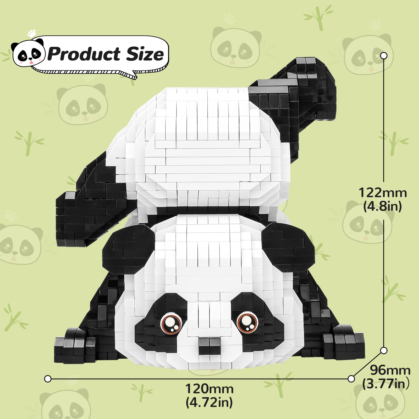 Foto 4 | Juego De Bloques De Construcción Qlt Qiaoletong Cute Panda 1325 Piezas - Venta Internacional.