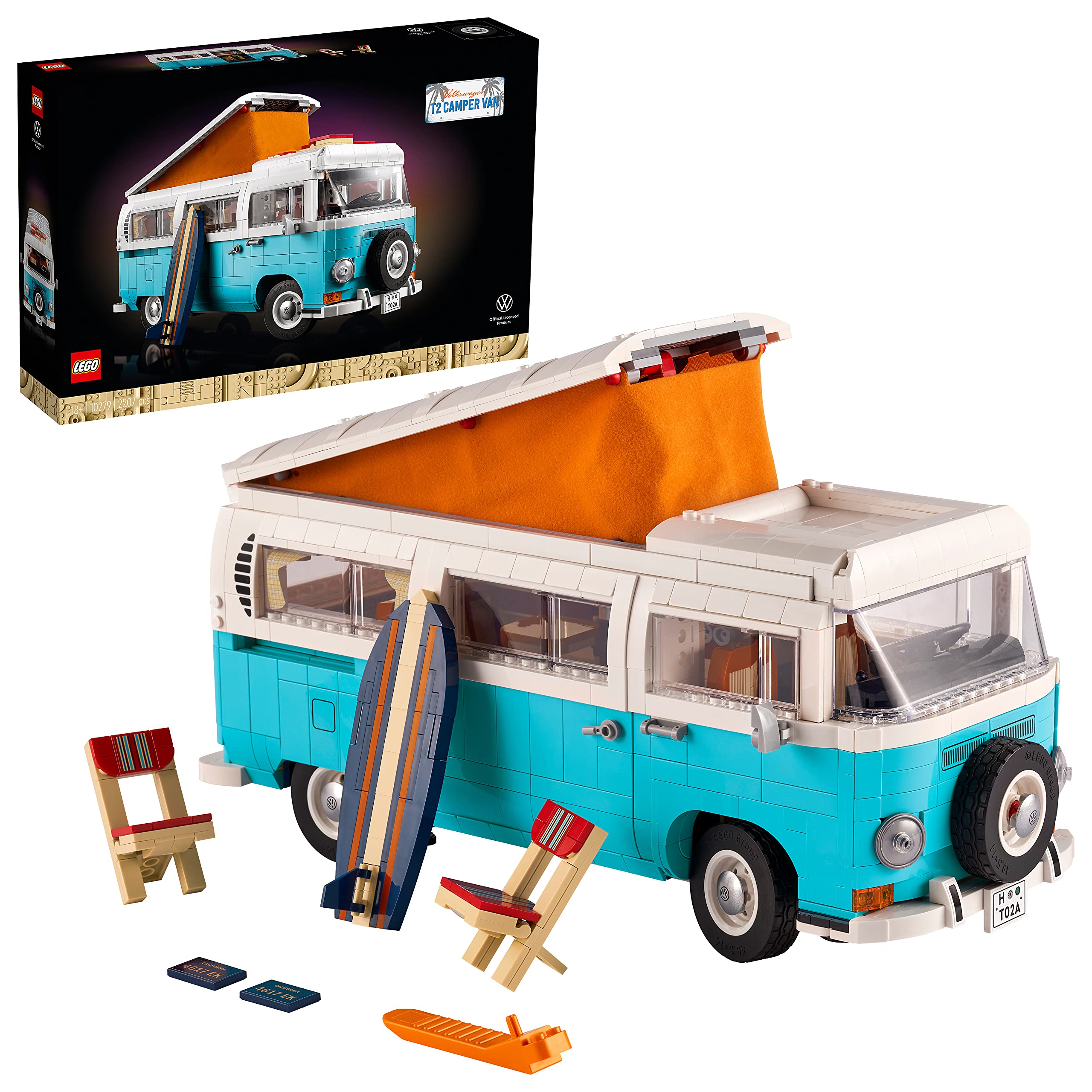 Foto 2 pulgar | Juguete Lego Volkswagen T2 Campingbus 2205 Piezas Azul - Venta Internacional.
