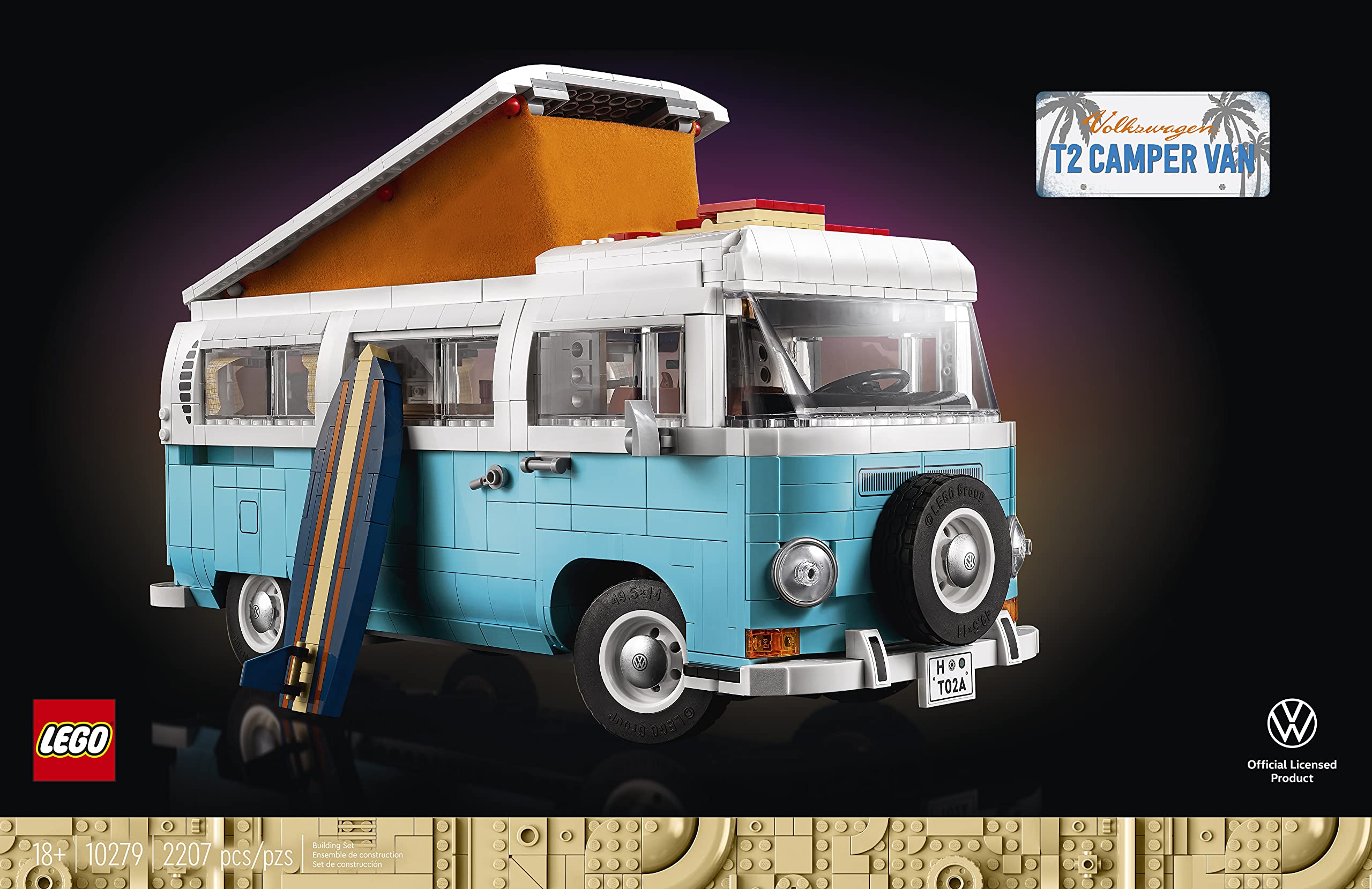 Foto 3 pulgar | Juguete Lego Volkswagen T2 Campingbus 2205 Piezas Azul - Venta Internacional.