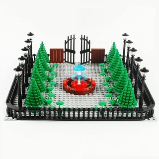 Foto 3 | Juego De Bloques De Construcción Baenrcy Park Fountain Sencery Con Placa Base De 10 X 10 - Venta Internacional.