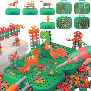 Foto 5 | Kit De Herramientas 230pzs Juguete Bloques Infantil De Niños Verde Limon
