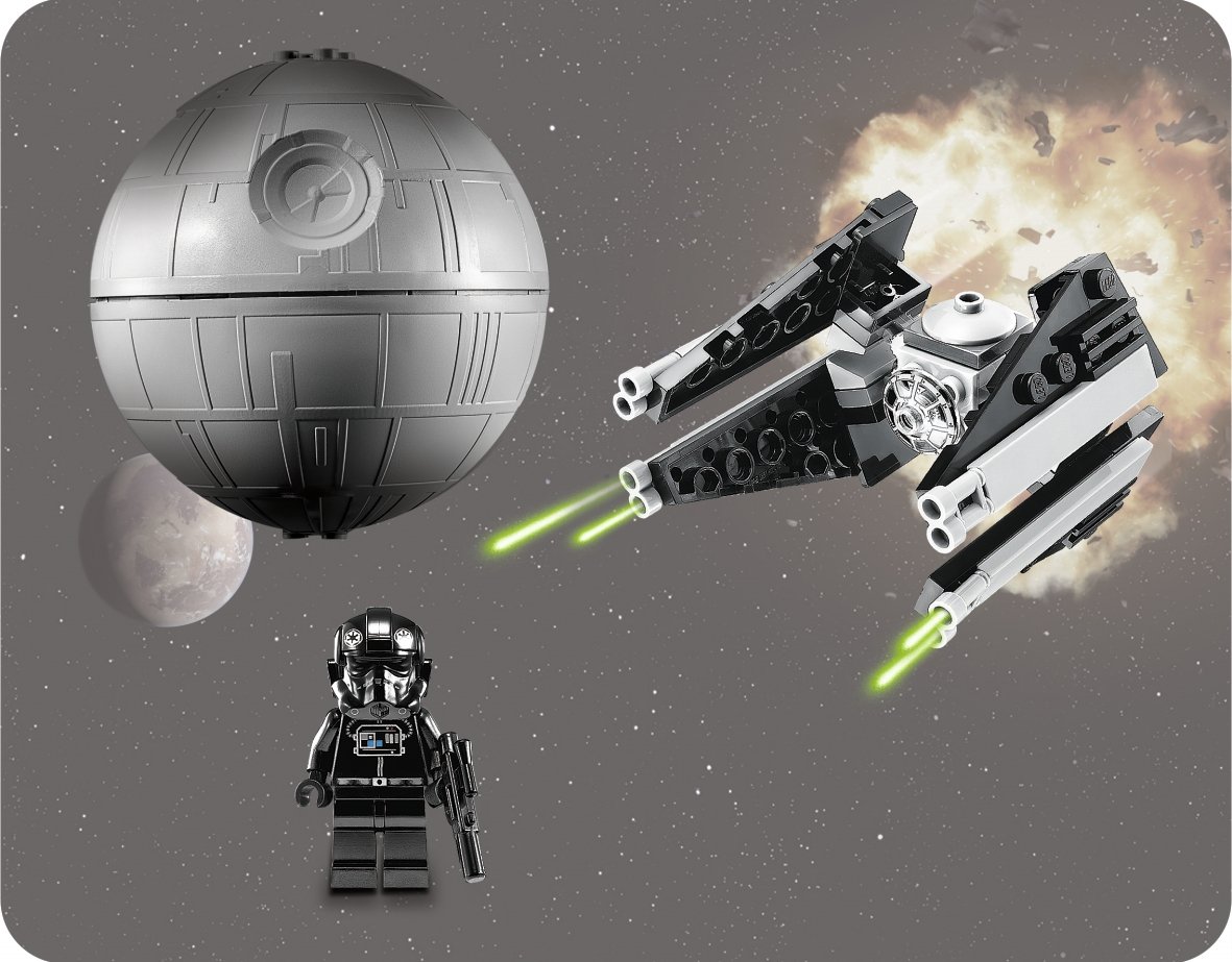 Foto 6 | Bloques De Construcción Lego Star Wars Tie Interceptor & Death Star - Venta Internacional.