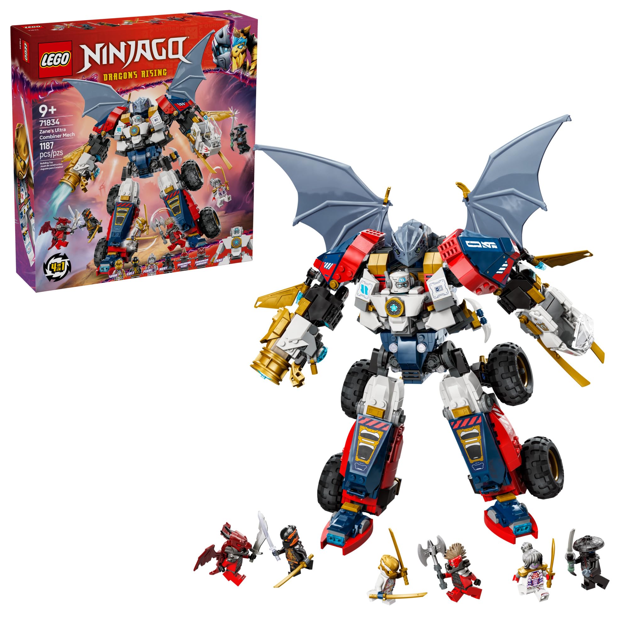 Foto 1 | Juguete De Construcción Lego Ninjago Zane's Ultra Combiner Mech 71834 - Venta Internacional.