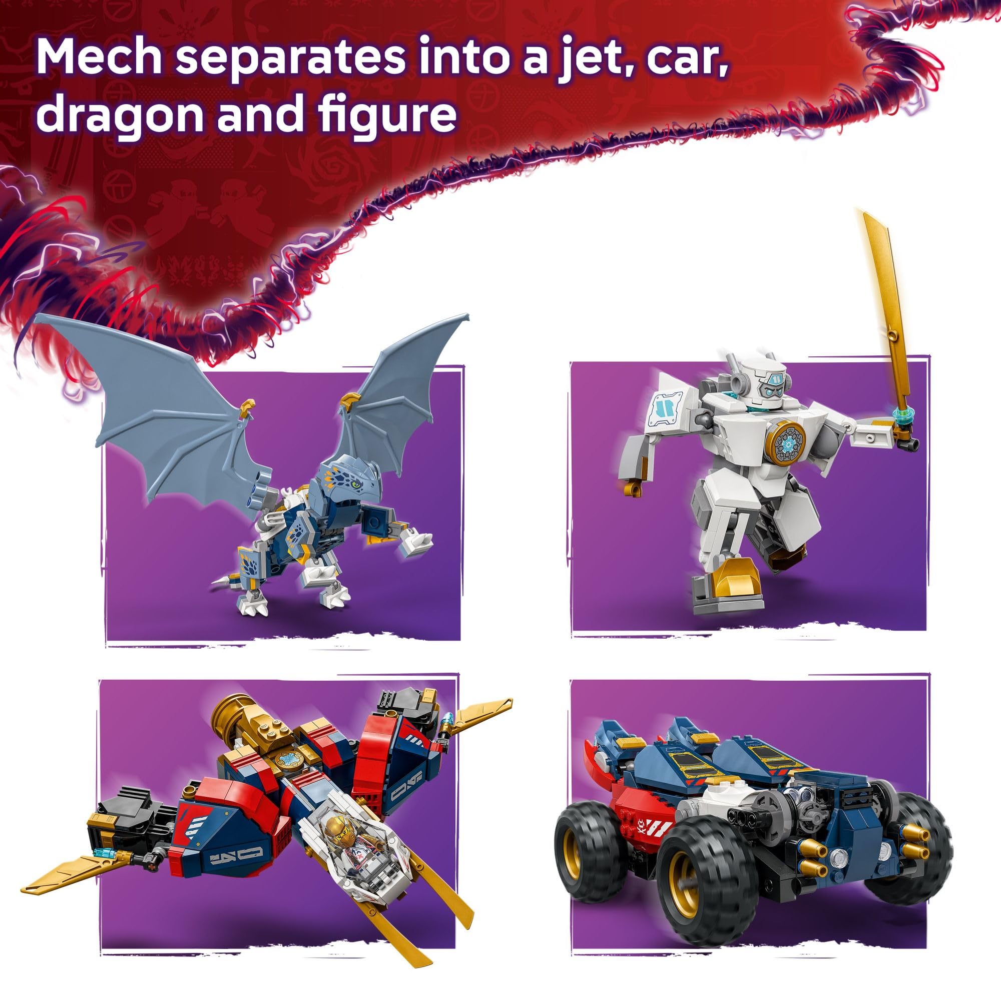 Foto 4 pulgar | Juguete De Construcción Lego Ninjago Zane's Ultra Combiner Mech 71834 - Venta Internacional.