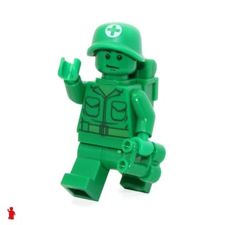 Foto 2 | Minifigura Lego Toy Story, Militar, Médico, Color Verde, Con Mochila - Venta Internacional.
