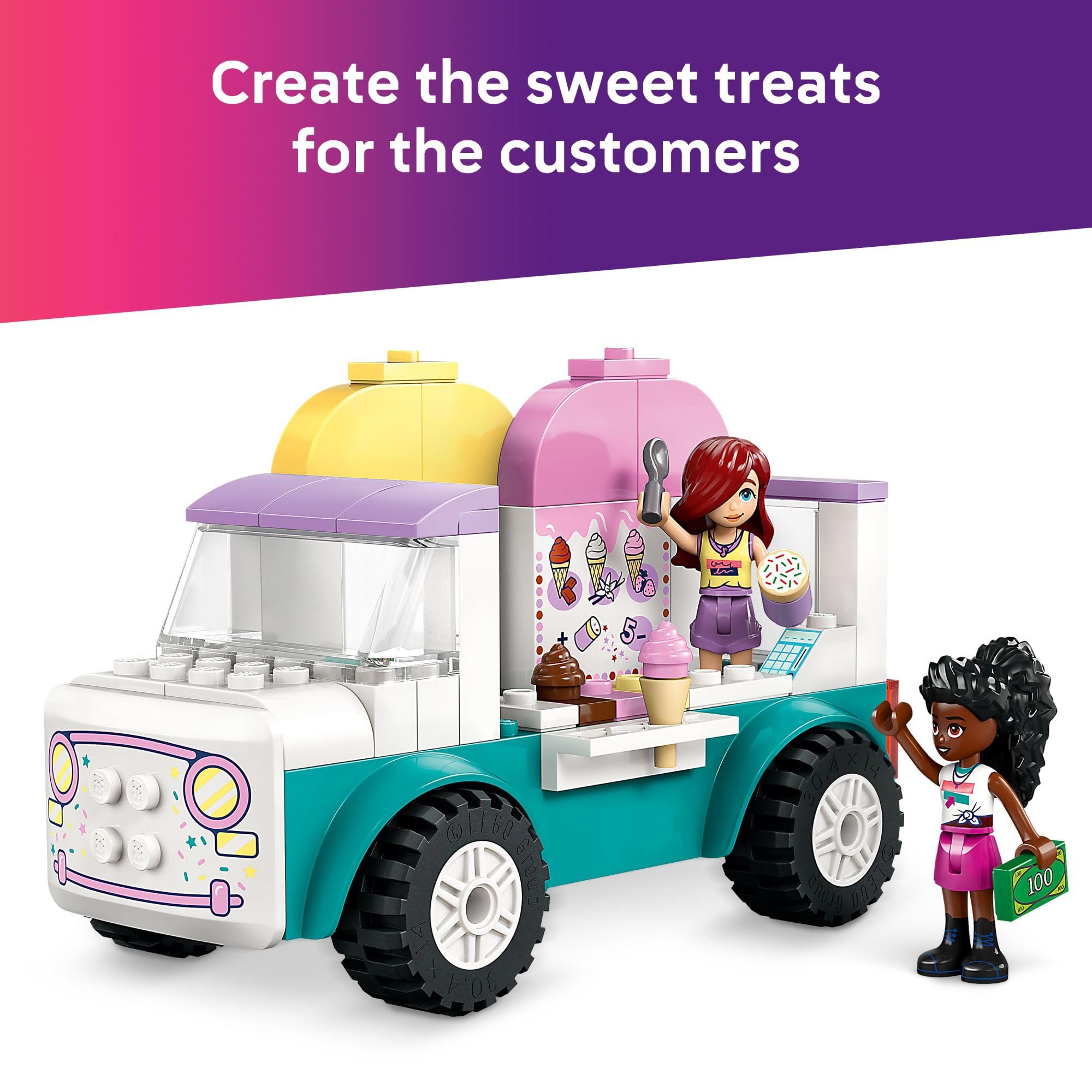 Foto 5 | Camión De Helados Lego Friends Heartlake City De Juguete De Construcción - Venta Internacional.