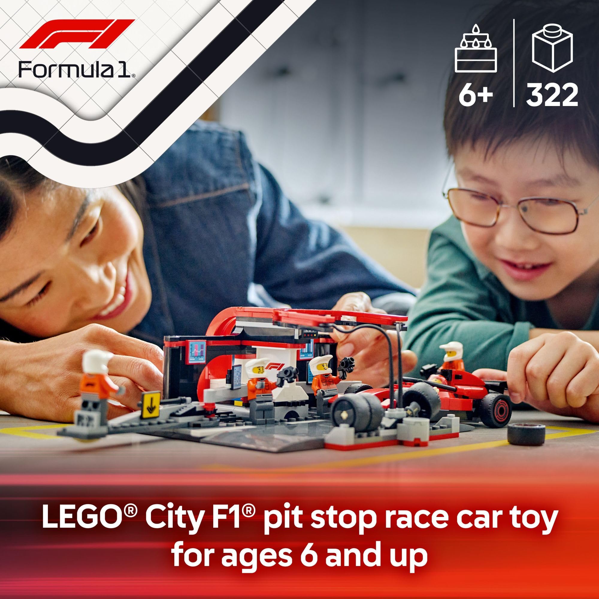 Foto 3 pulgar | Set De Construcción De Juguetes Lego City F1 Pit Stop Con Ferrari 60443 - Venta Internacional.