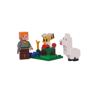 Foto 3 | Minifigura De Juguete Lego Minecraft: Alex Con Bebé Llama Y Abeja - Venta Internacional.