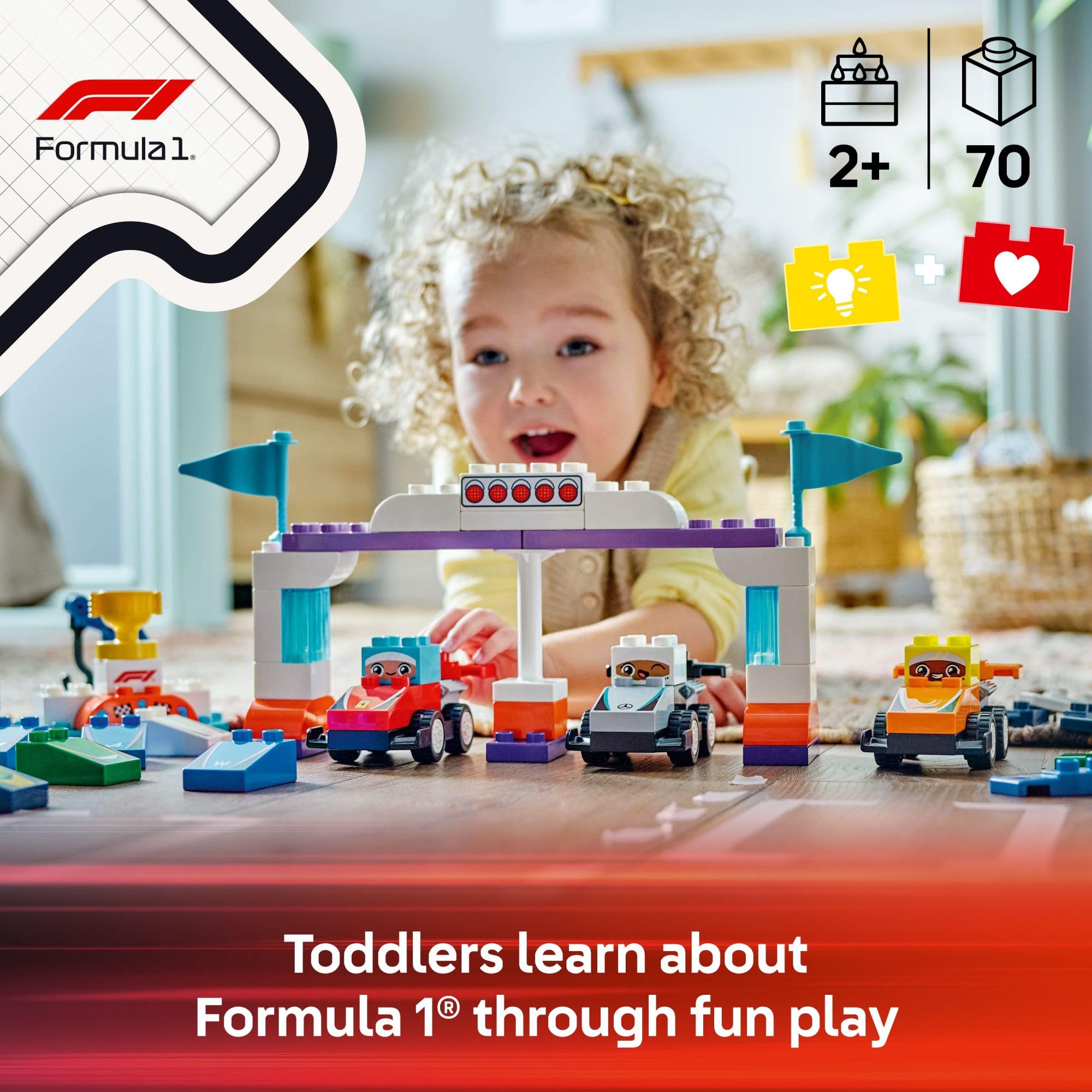 Foto 3 pulgar | Set De Juego De Construcción Lego Duplo Town F1 Team Race Cars - Venta Internacional.