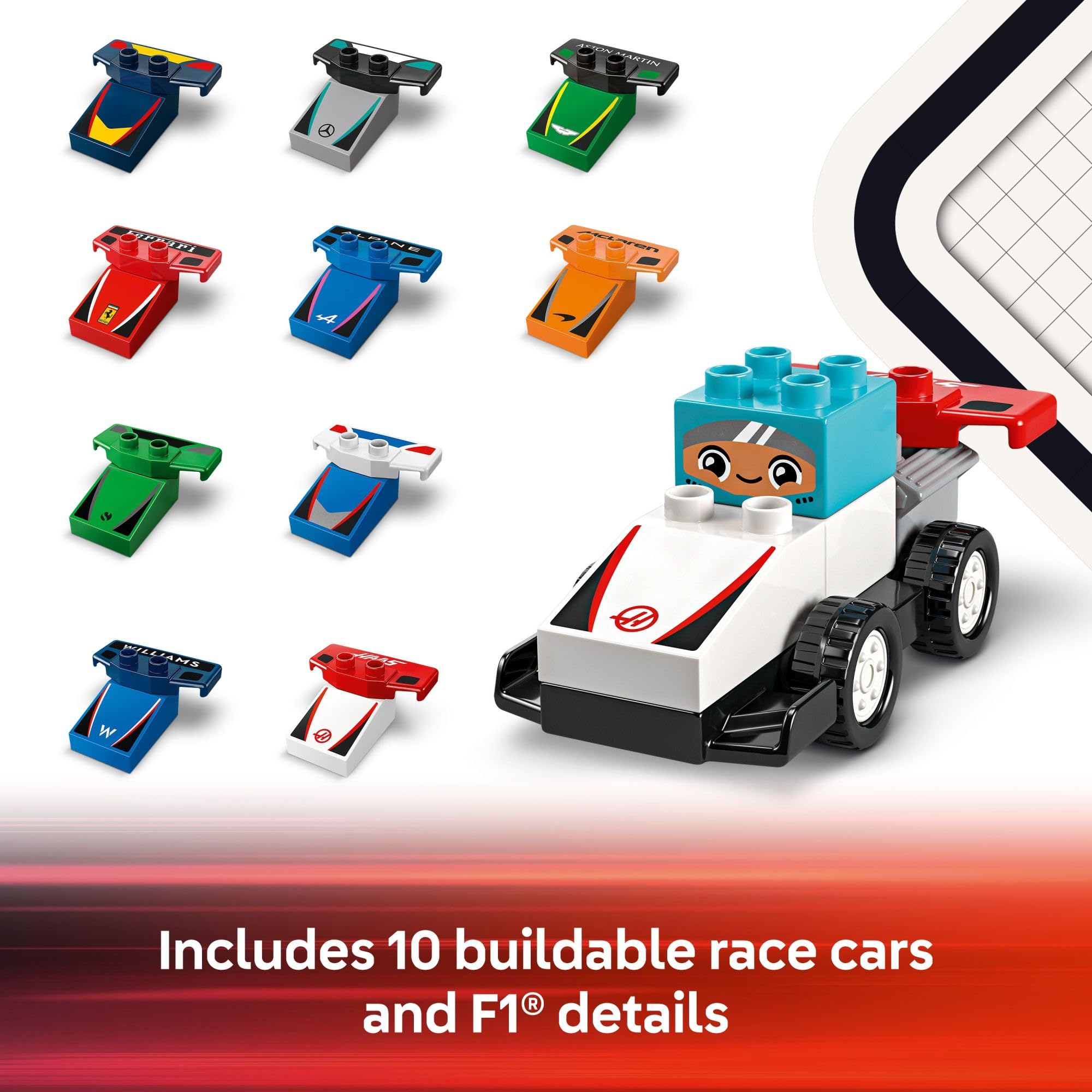 Foto 5 pulgar | Set De Juego De Construcción Lego Duplo Town F1 Team Race Cars - Venta Internacional.