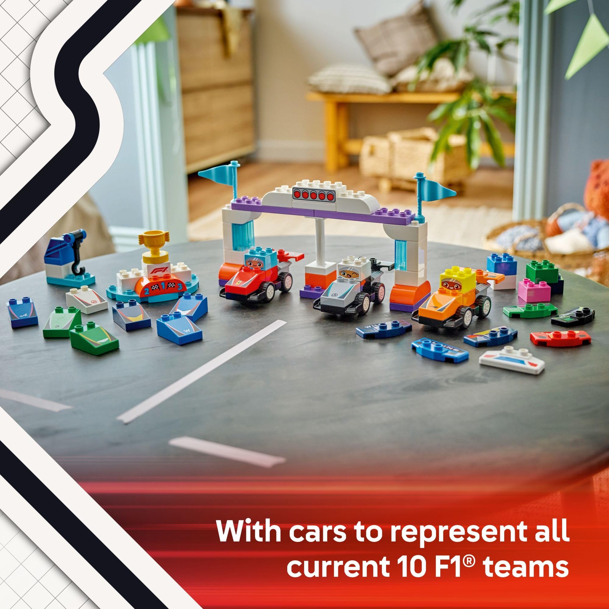 Foto 6 pulgar | Set De Juego De Construcción Lego Duplo Town F1 Team Race Cars - Venta Internacional.