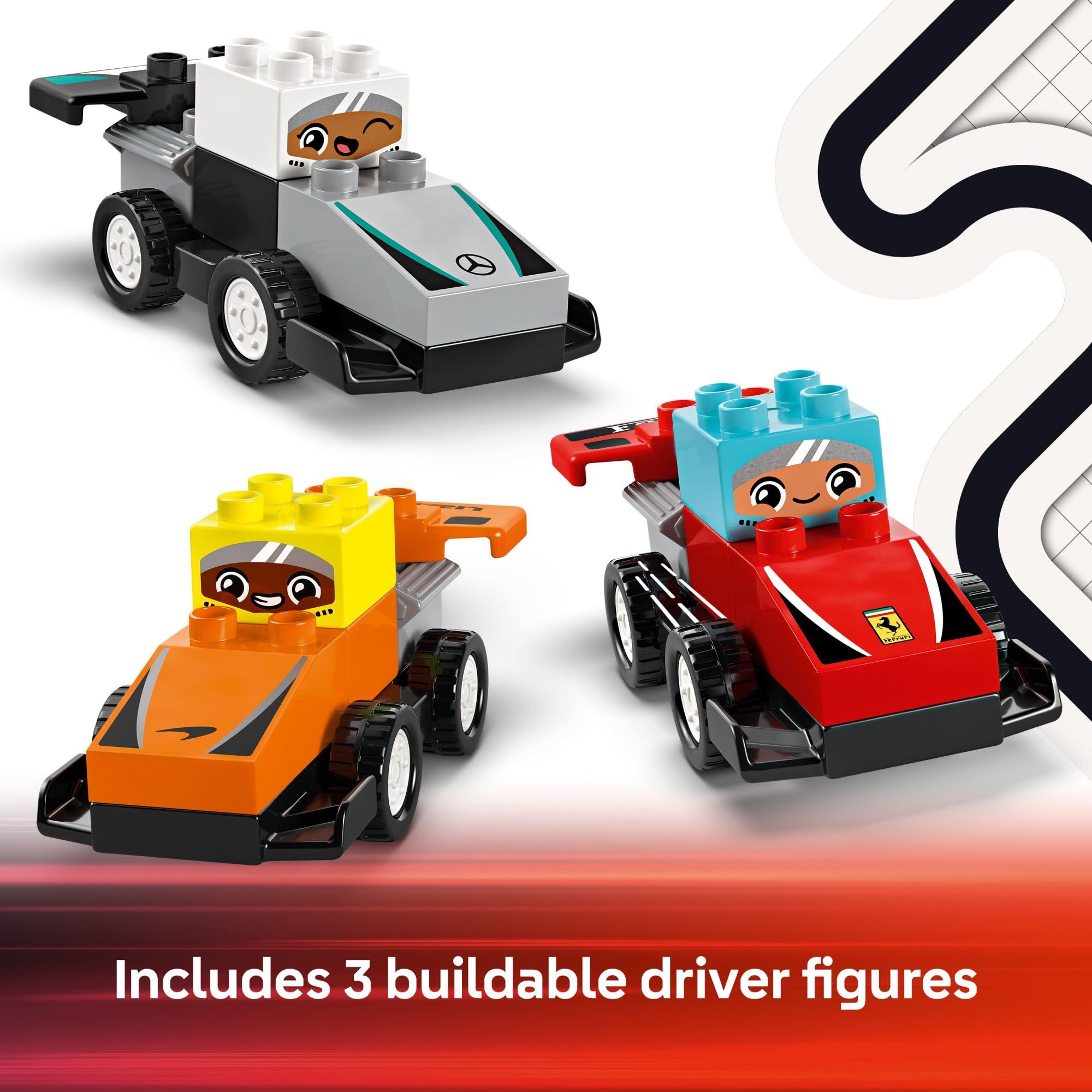 Foto 7 pulgar | Set De Juego De Construcción Lego Duplo Town F1 Team Race Cars - Venta Internacional.