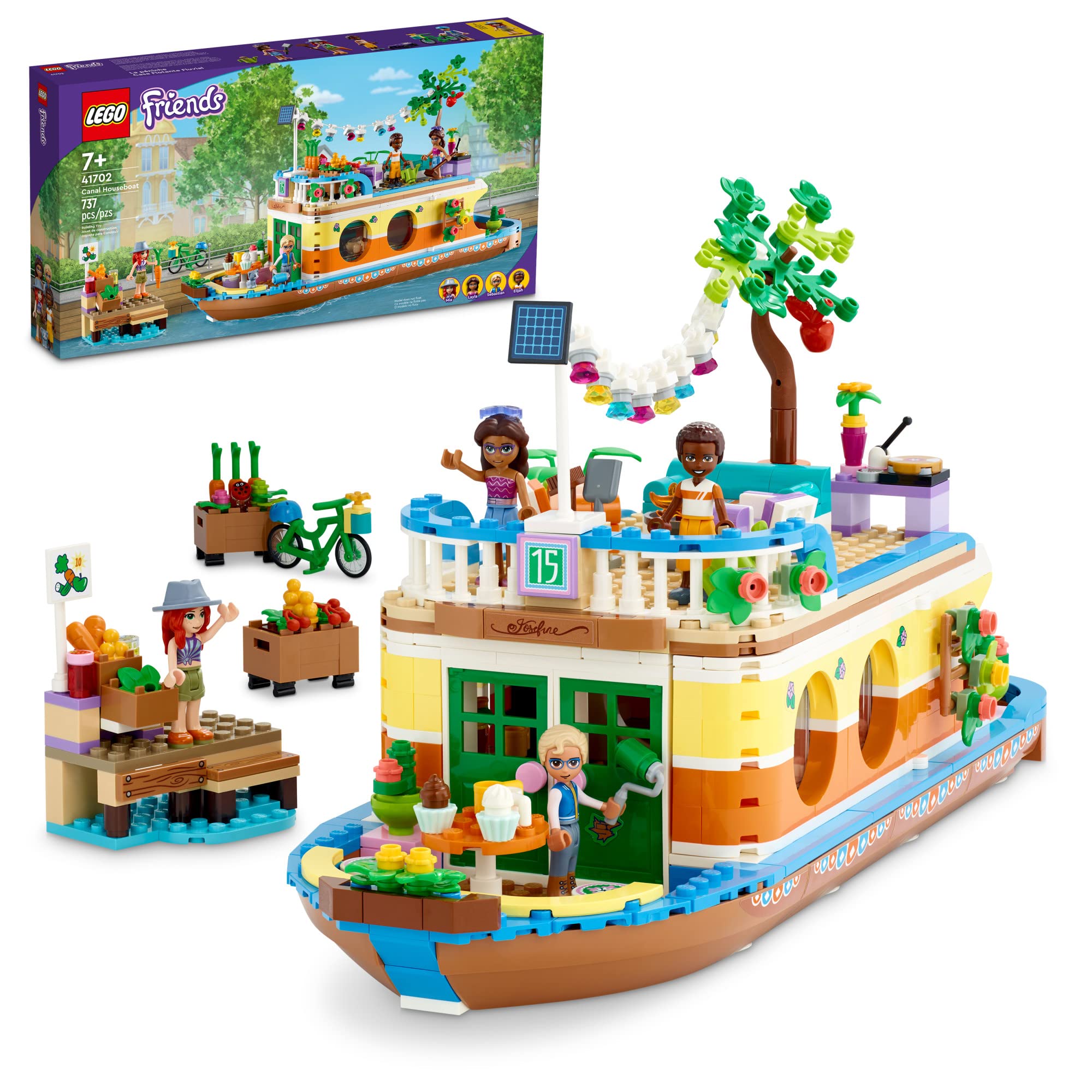 Kit De Construcción Lego Friends Canal Houseboat 41702 737 Piezas - Venta Internacional.