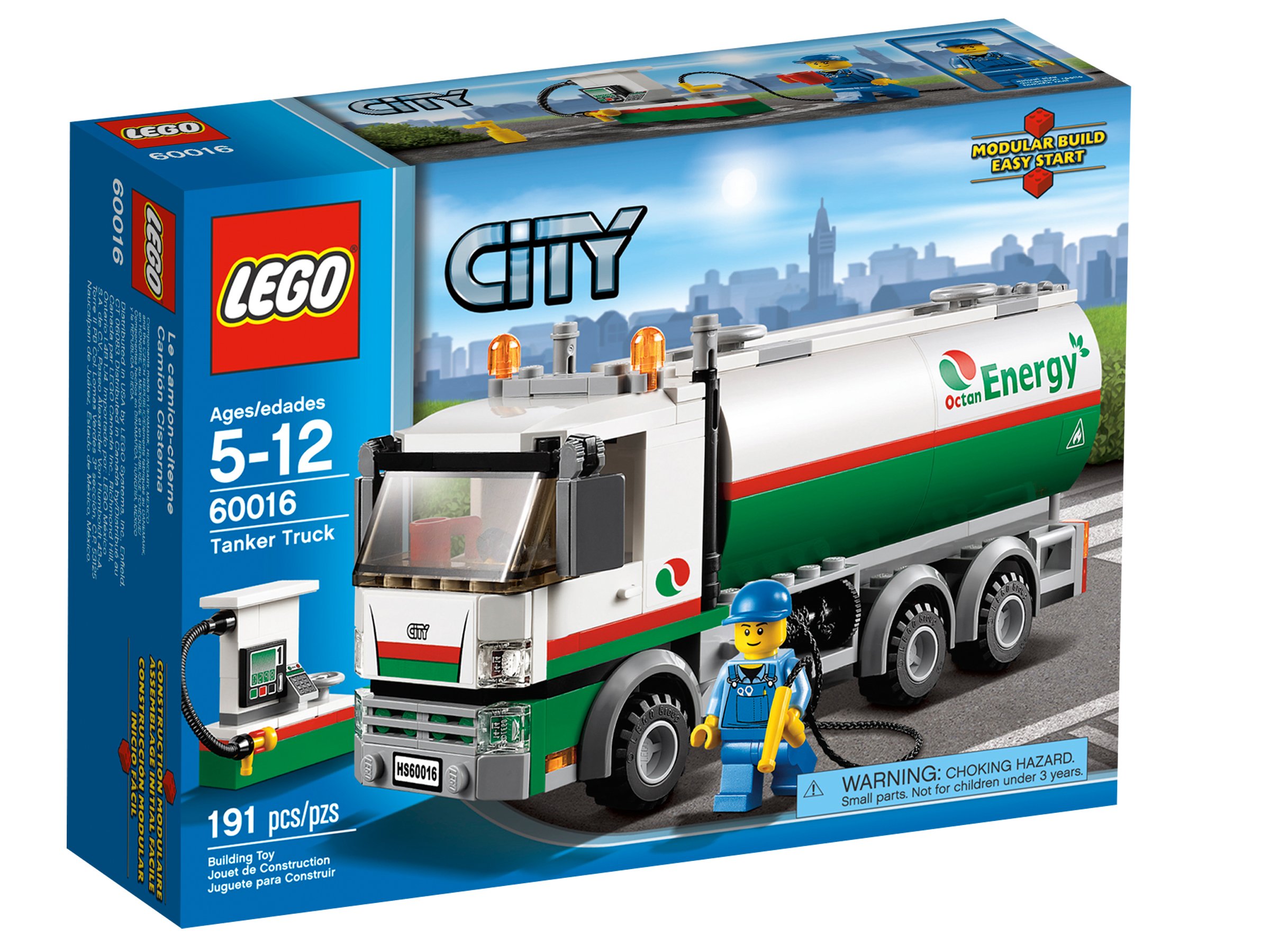 Foto 2 | Camión Cisterna Lego City 60016 De Juguete Con Minifigura Y Acceso. - Venta Internacional.