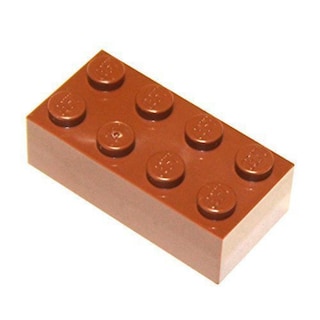 Foto 1 | Piezas Y Piezas De Lego De Color Marrón Rojizo 2x4, Ladrillo X100 - Venta Internacional.