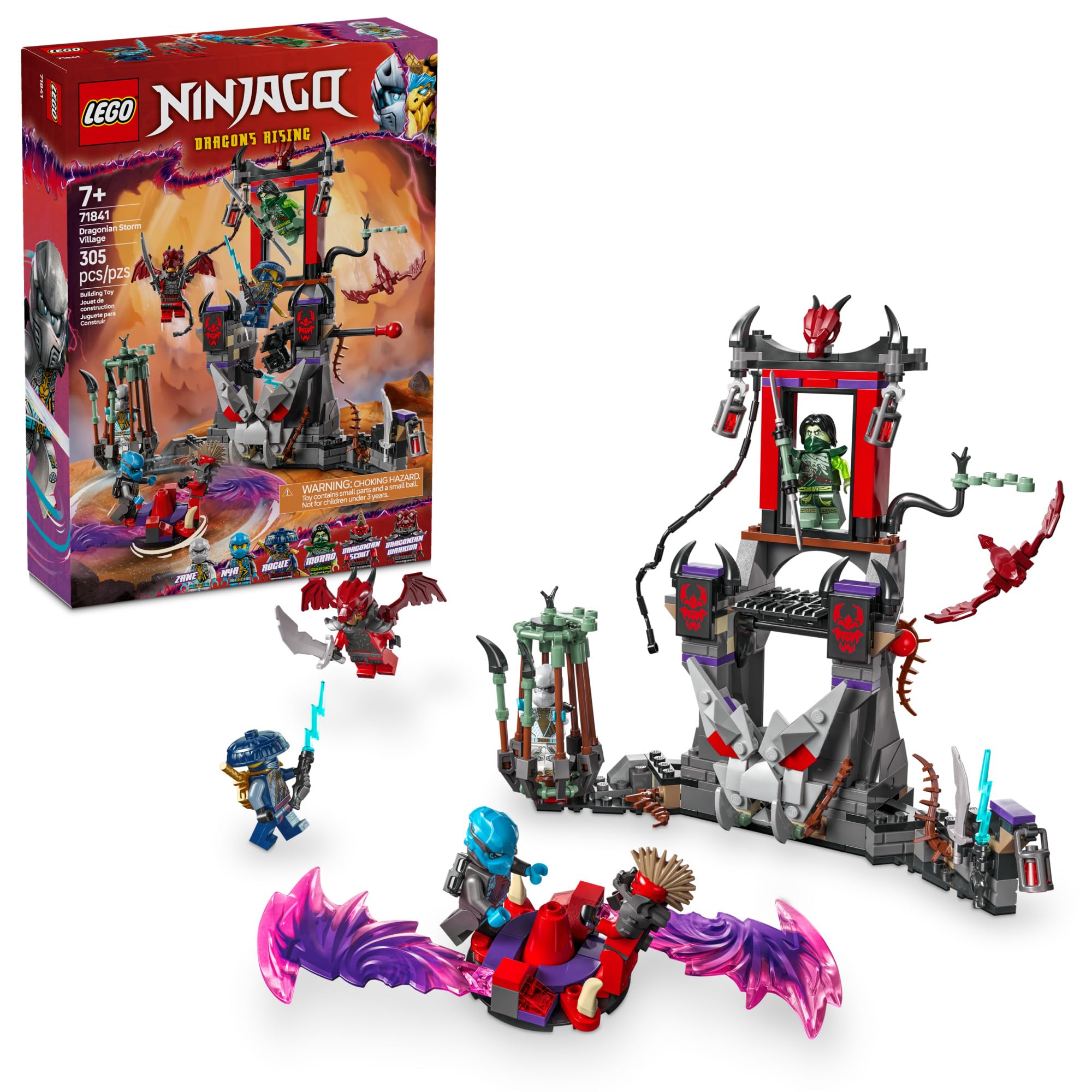 Foto 2 pulgar | Set De Construcción De Juguetes Lego Ninjago Dragonian Storm Village 71841 - Venta Internacional.