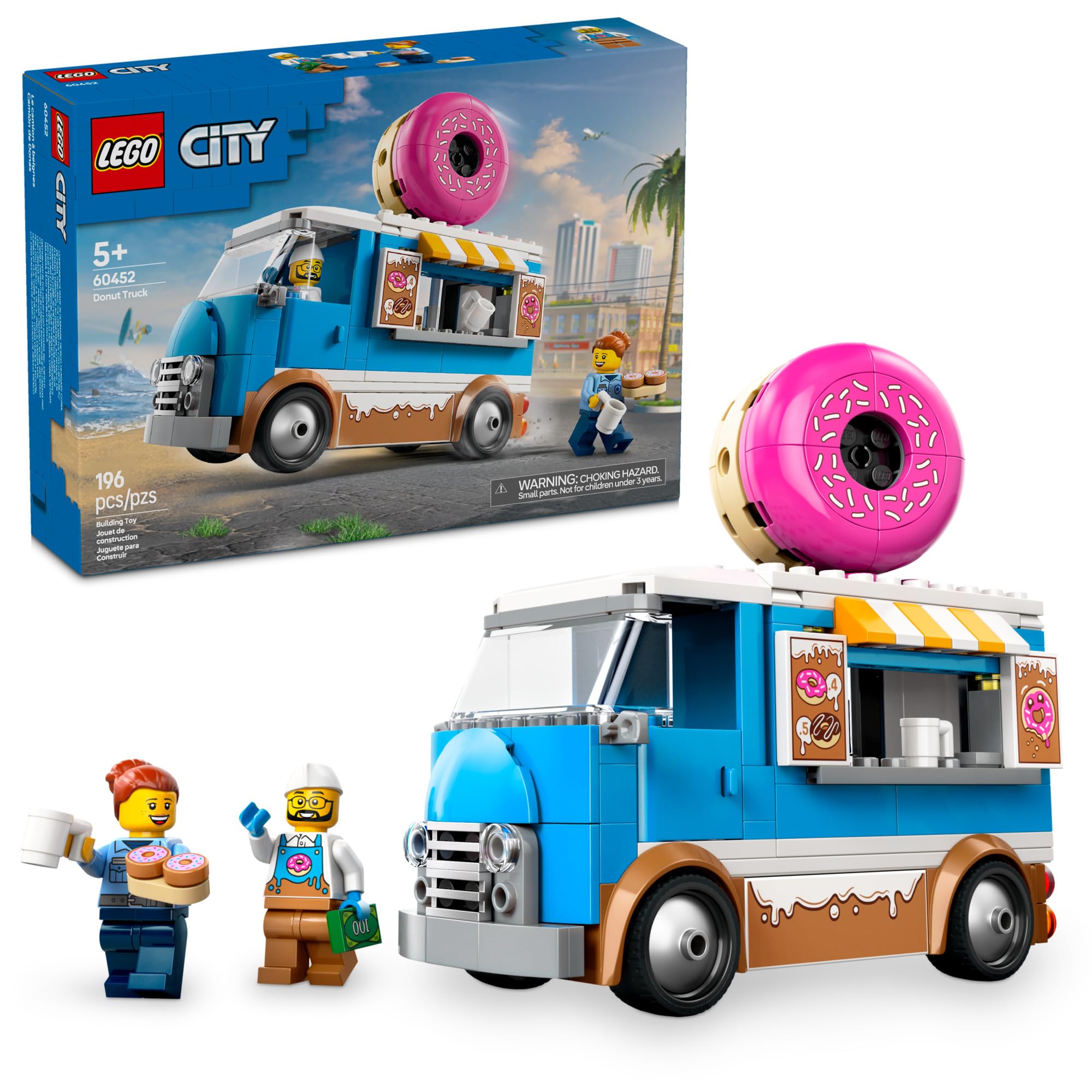 Juguete De Construcción Lego City Donut Truck 60452 Con 2 Minifiguras - Venta Internacional.