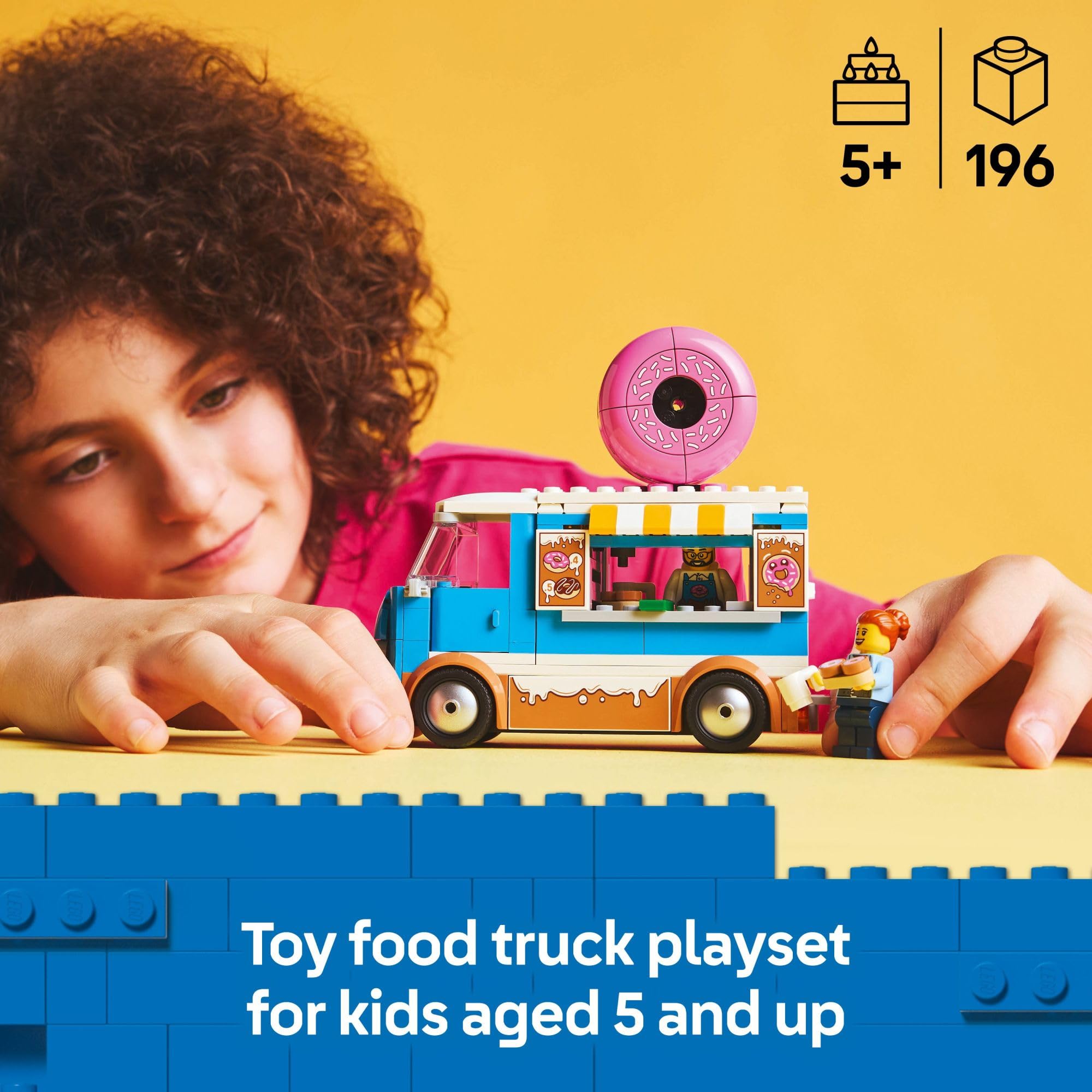 Foto 3 pulgar | Juguete De Construcción Lego City Donut Truck 60452 Con 2 Minifiguras - Venta Internacional.