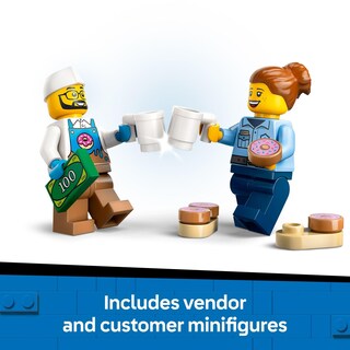 Foto 5 | Juguete De Construcción Lego City Donut Truck 60452 Con 2 Minifiguras - Venta Internacional.