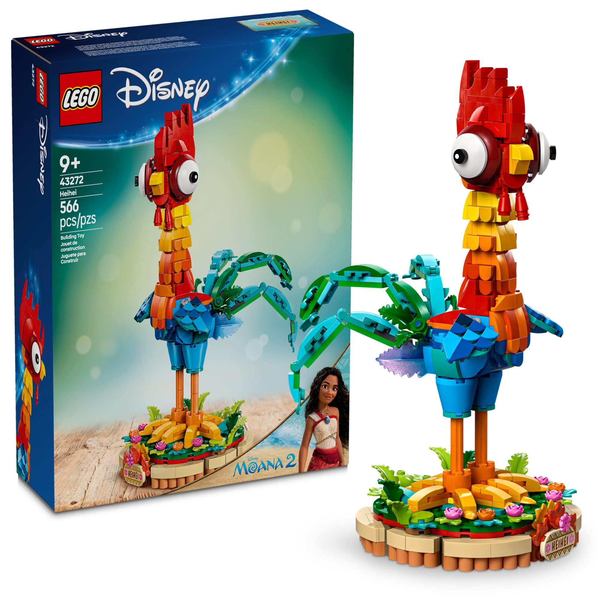 Juguete De Construcción Lego Disney Moana 2 Heihei Para Niños Mayores De 9 Años - Venta Internacional.