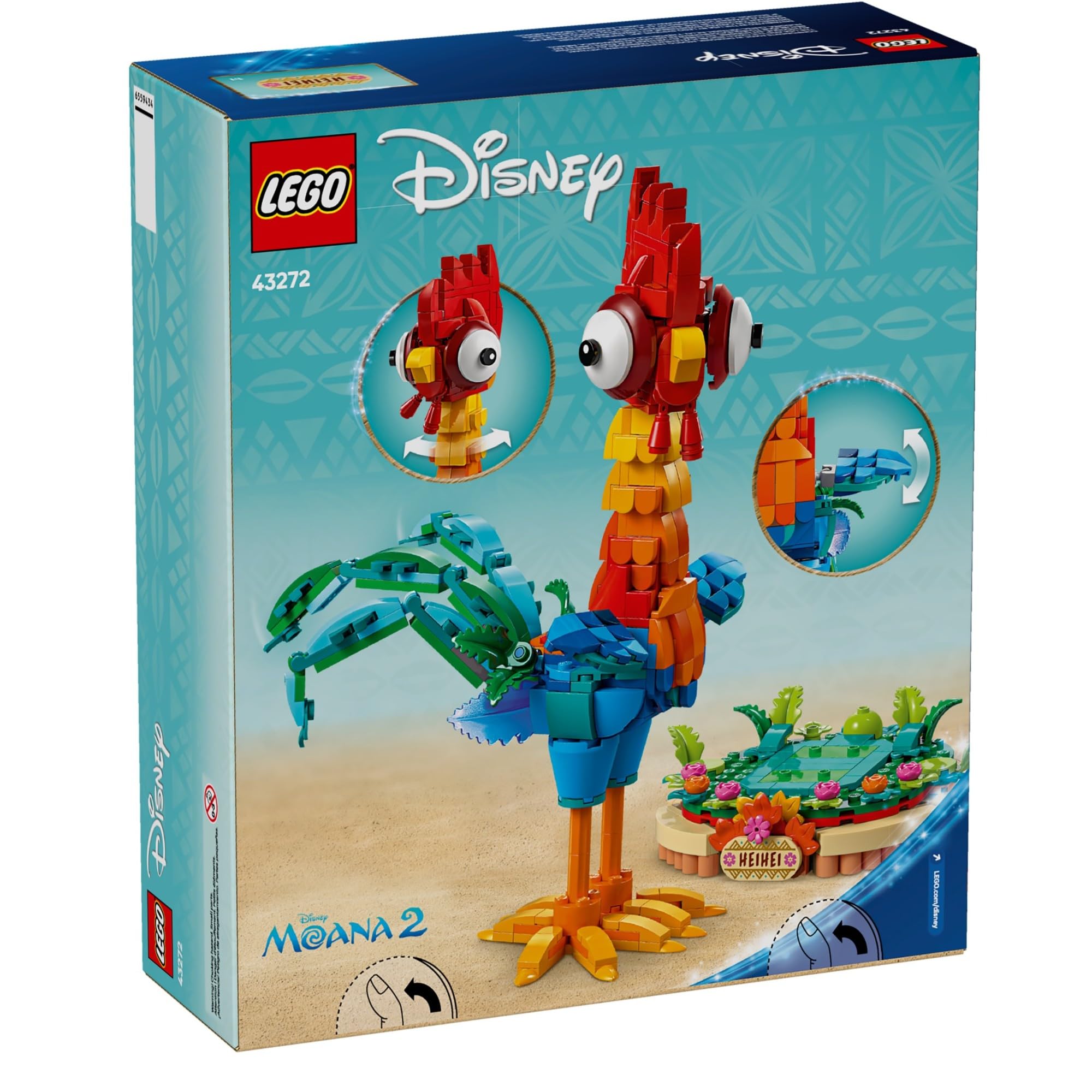 Foto 6 pulgar | Juguete De Construcción Lego Disney Moana 2 Heihei Para Niños Mayores De 9 Años - Venta Internacional.
