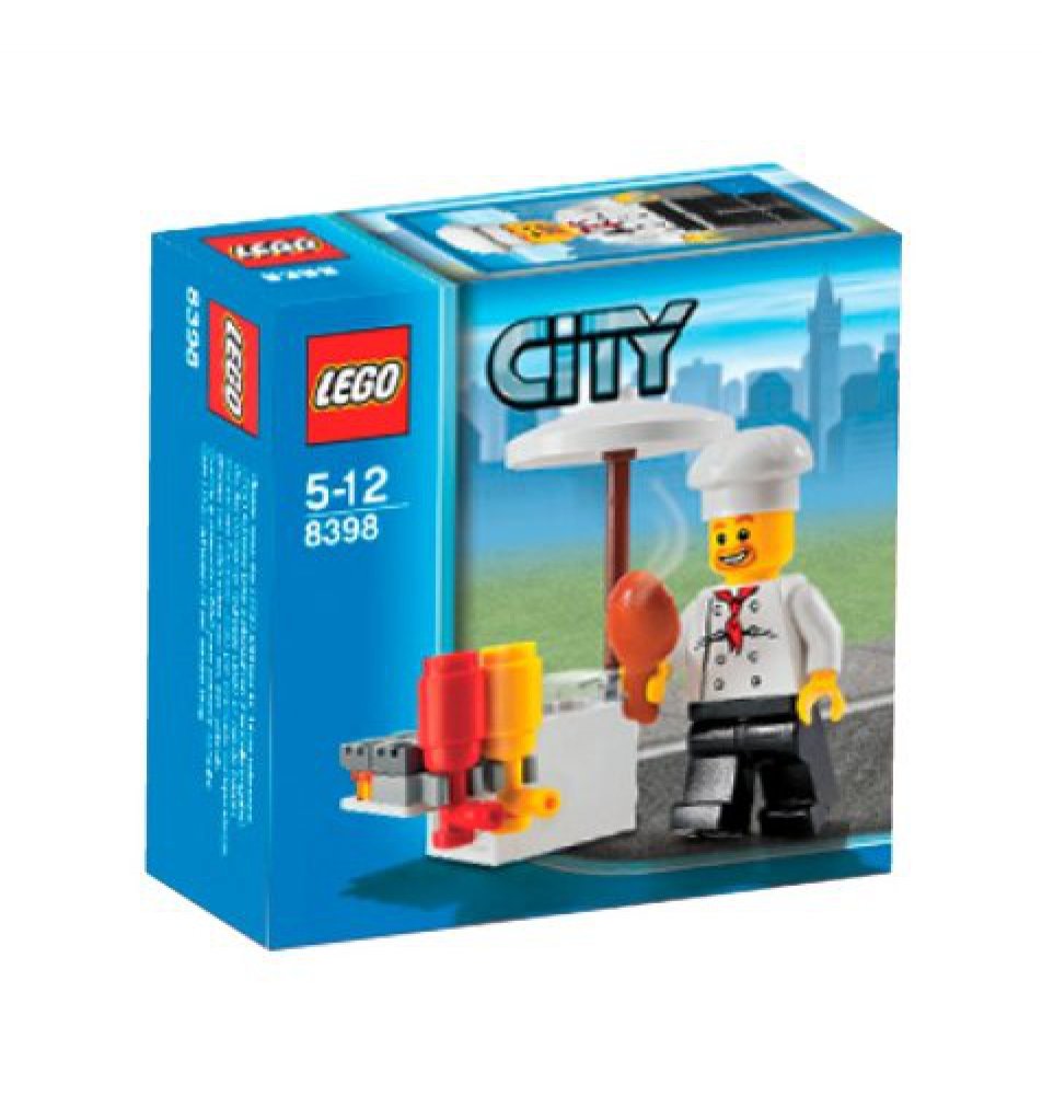 Soporte Para Barbacoa Toy Lego City Set #8398 Con Minifigura De Chef De 5 A 12 Años - Venta Internacional.