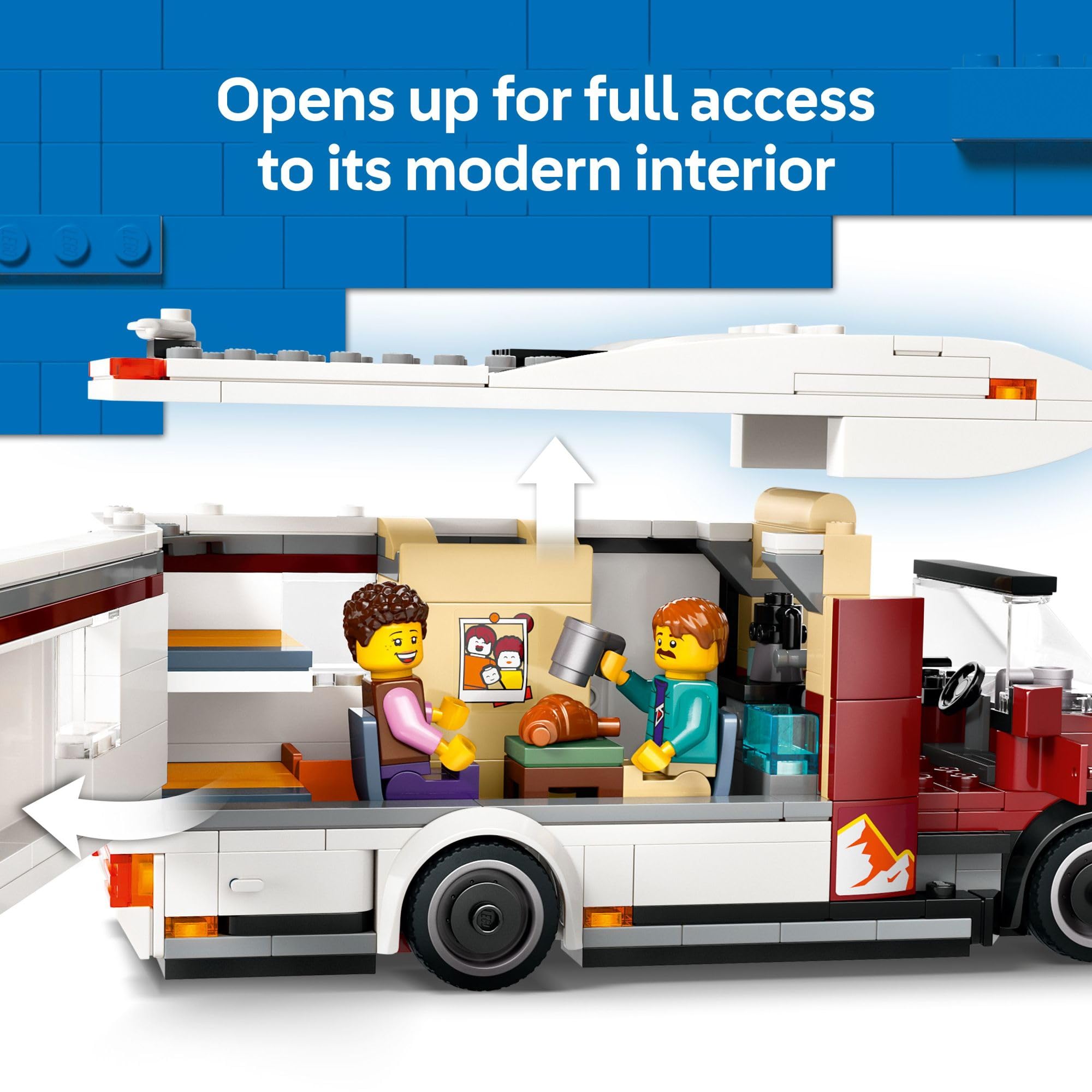Foto 4 pulgar | Set De Juguetes De Construcción Lego City Holiday Adventure Camper Van 60454 - Venta Internacional.