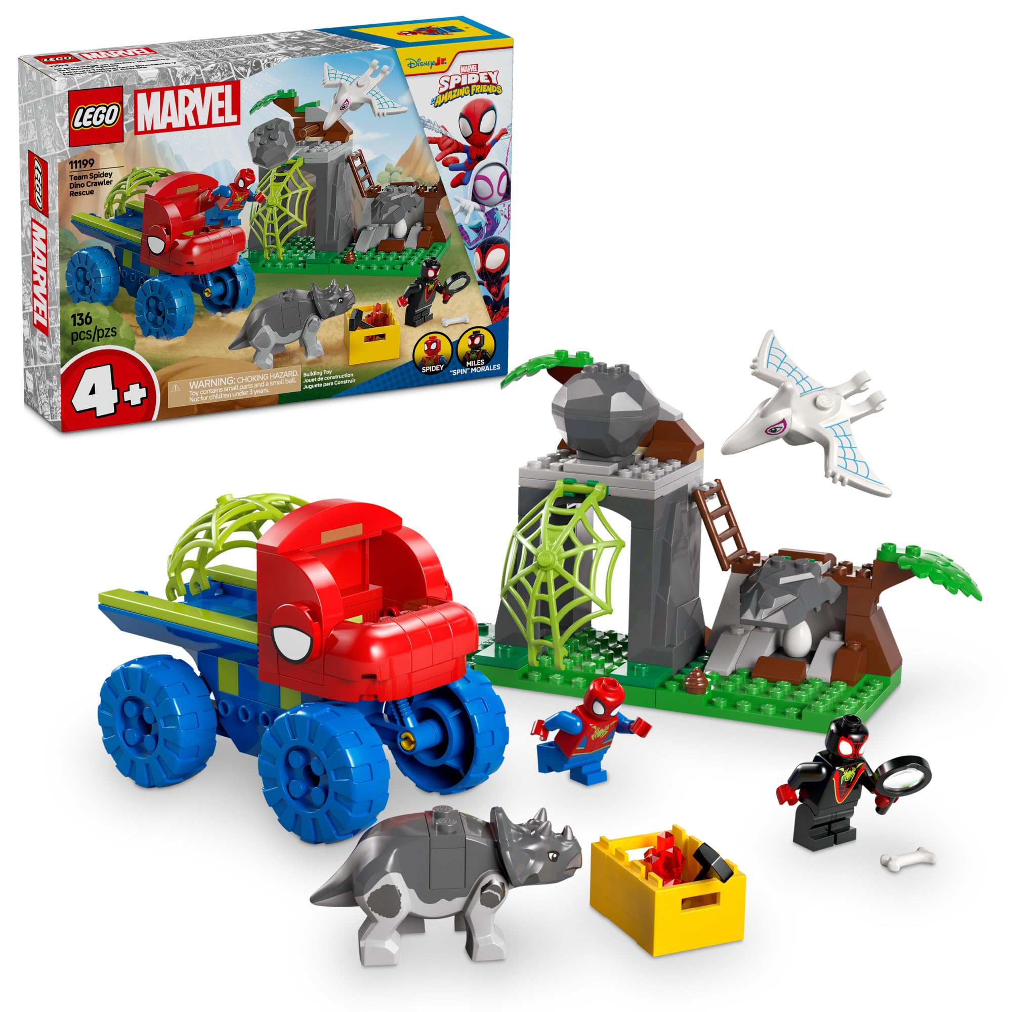 Juguete De Construcción Lego Marvel Spidey Team Spidey Dino Crawler 11199 - Venta Internacional.